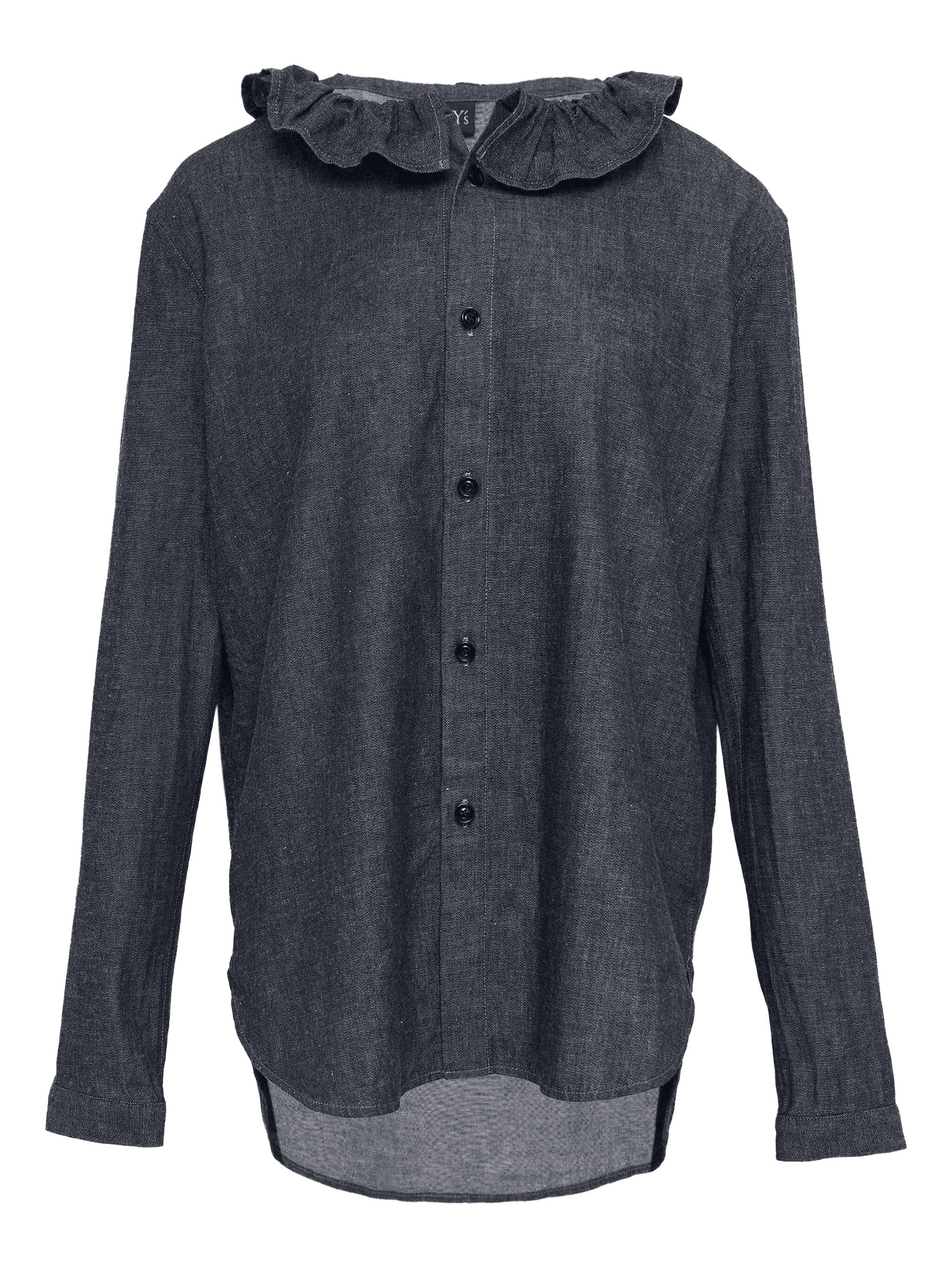 ruffled denim shirt - Image 1