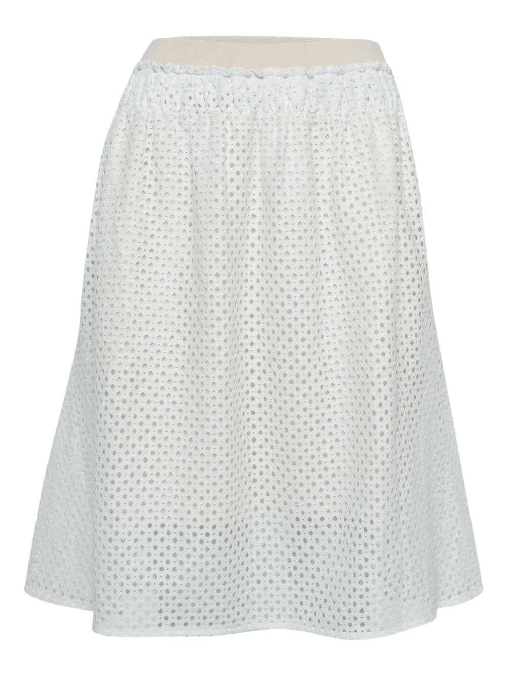 pre-owned eyelet cotton skirt - Image 1