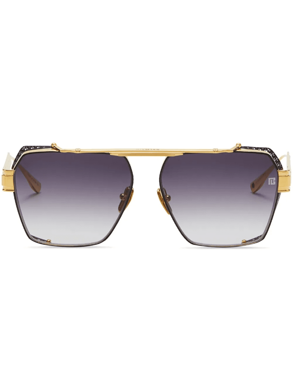 logo-engraved oversize-frame sunglasses - Image 1