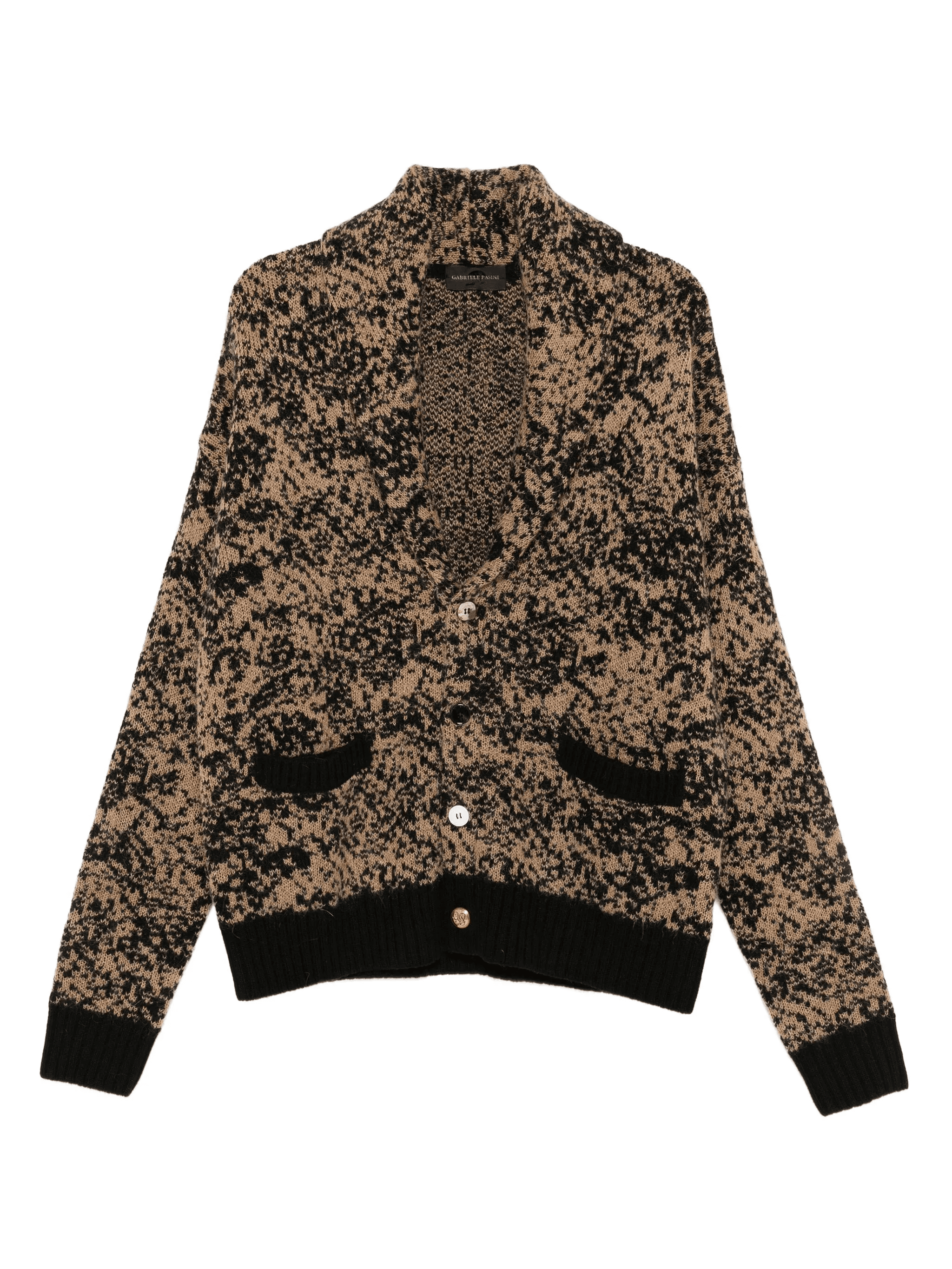 shawl-collar pocket cardigan - Image 1