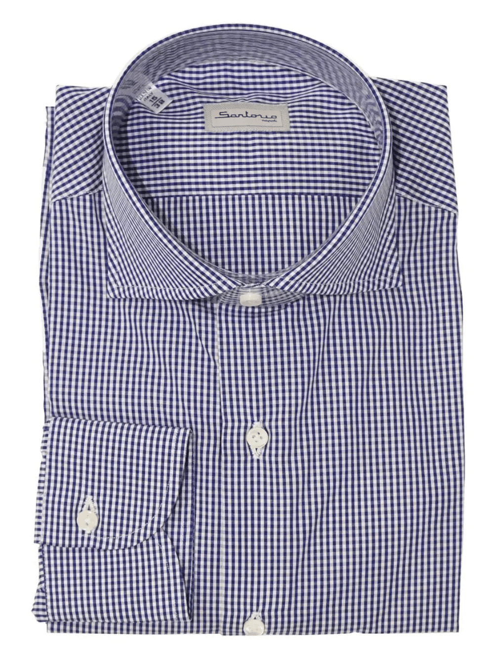 gingham-pattern cotton shirt - Image 1