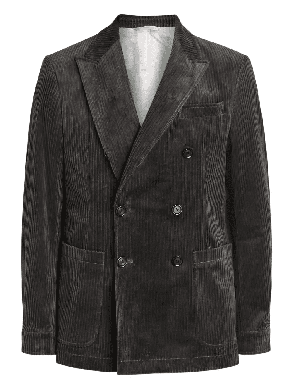 double-breasted corduroy blazer - Image 1