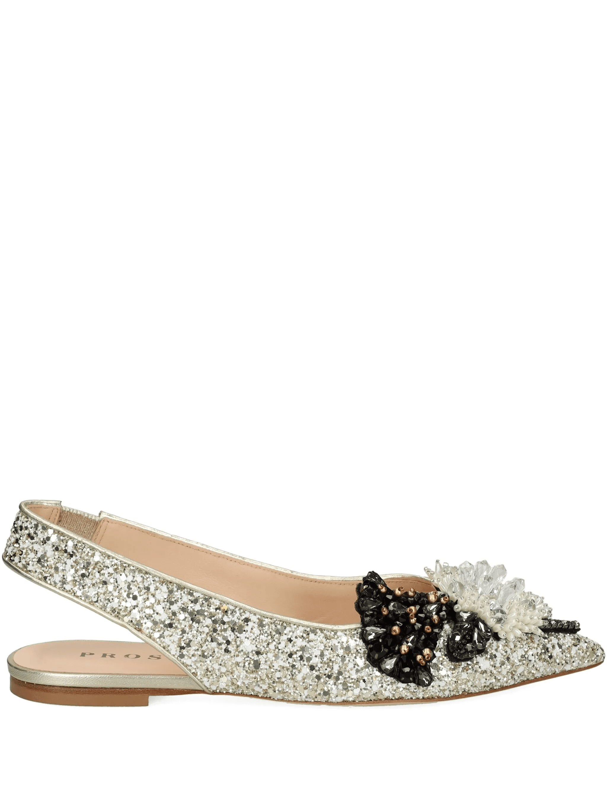 embellished-upper slingback flat pumps - Image 1