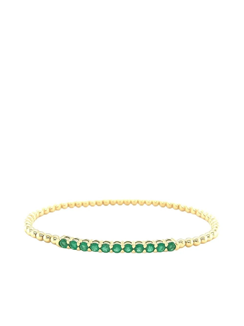 18K yellow gold emerald bracelet - Image 1