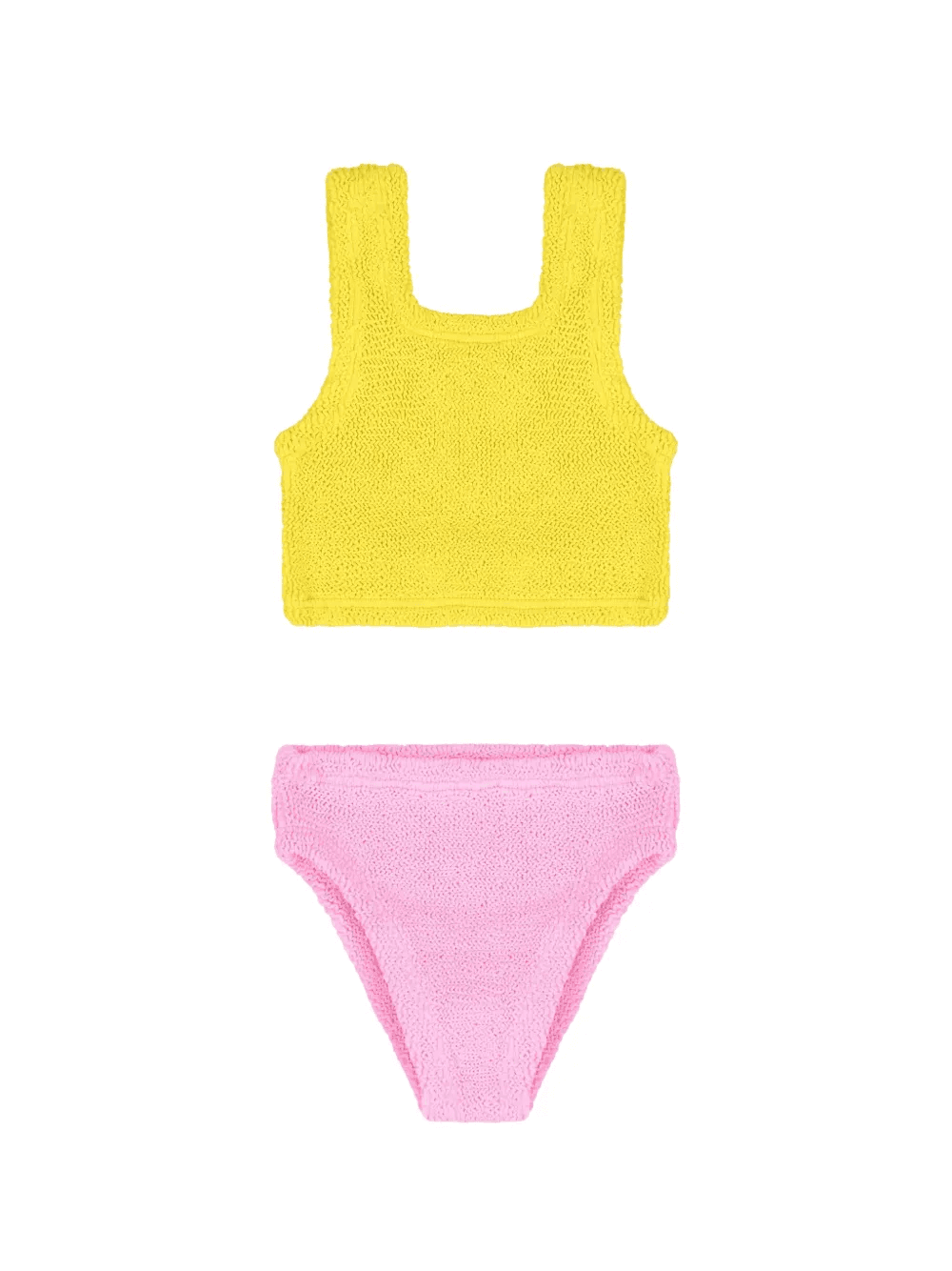 textured two-tone bikini - Image 1