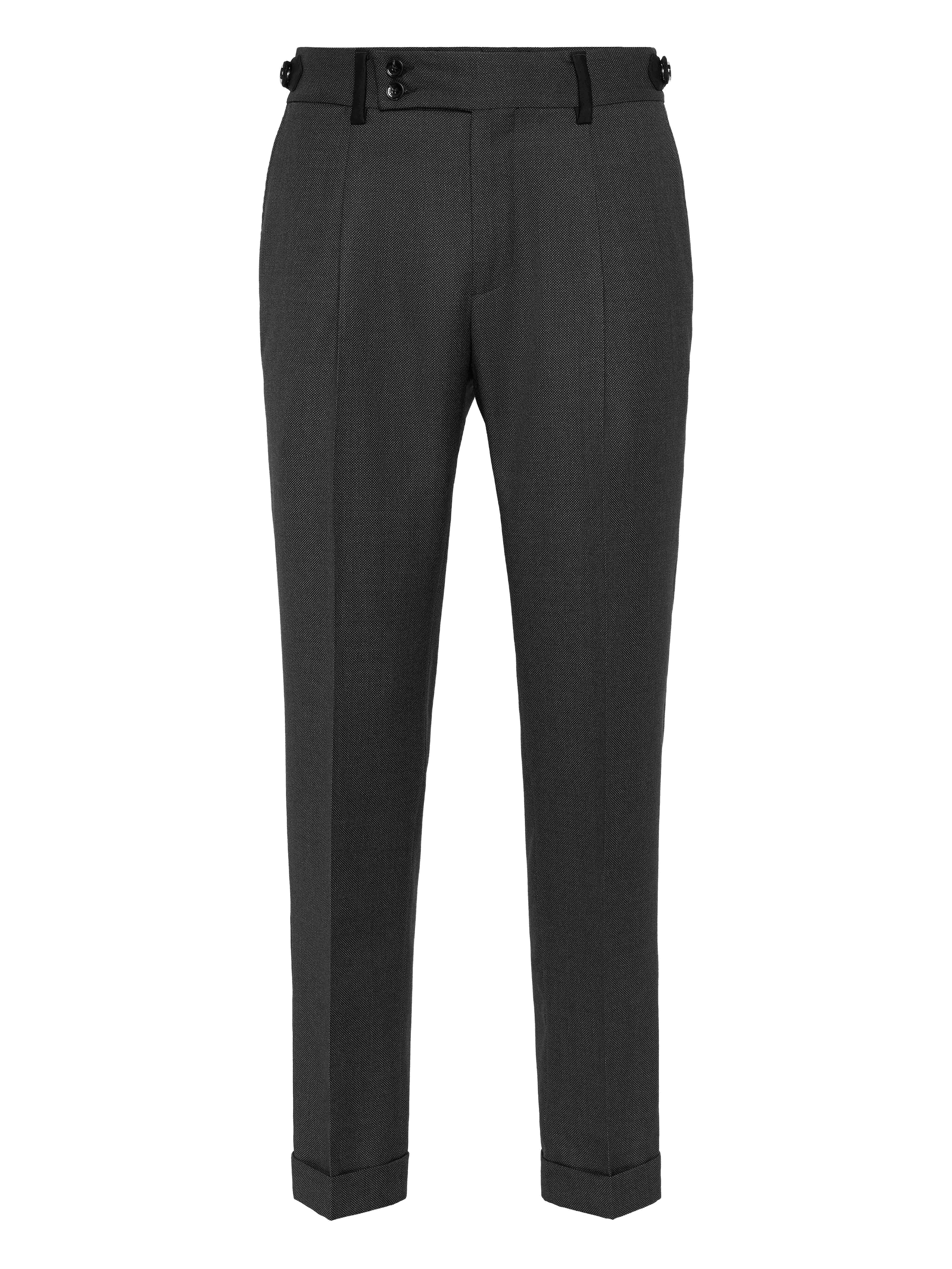 pleated belt-insert trousers - Image 1