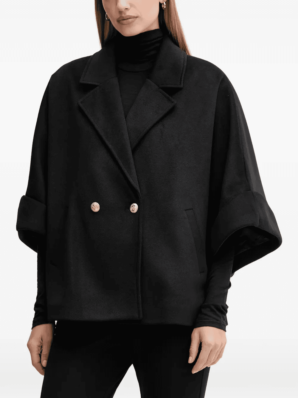 double-breasted cape - Image 1