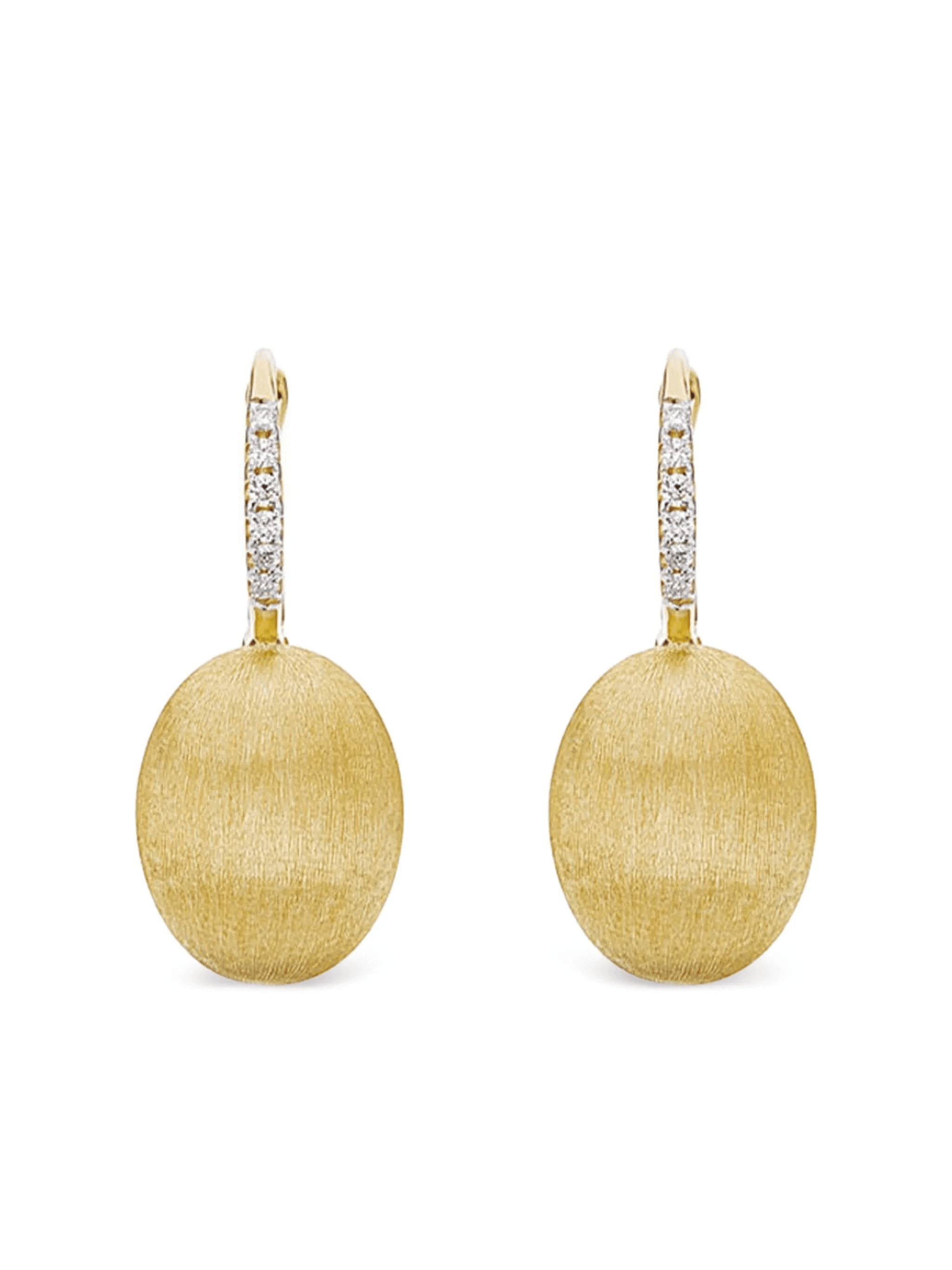 18K yellow gold Ciliegine diamond earrings - Image 1