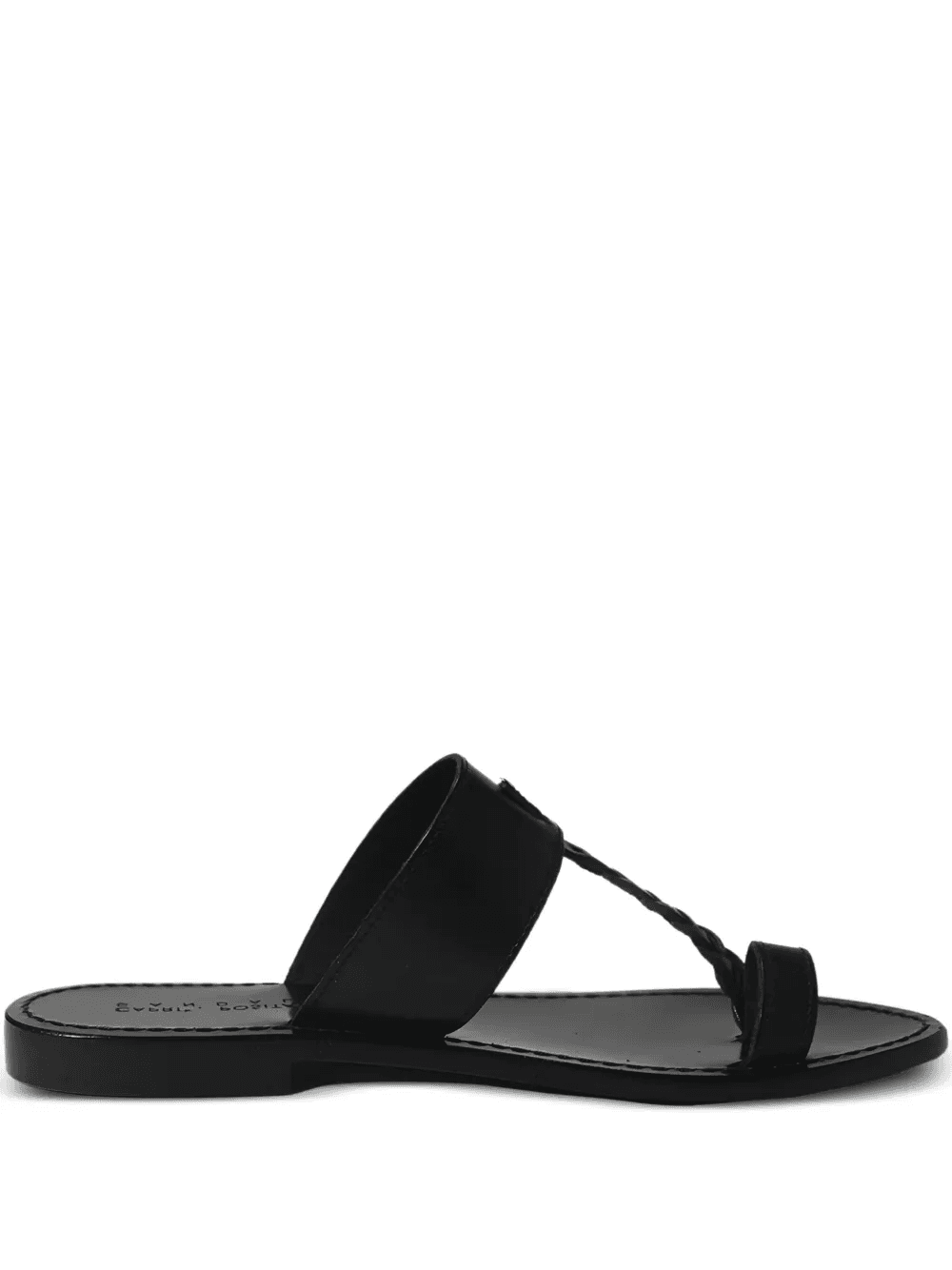 Positano braided leather flat sandals - Image 1