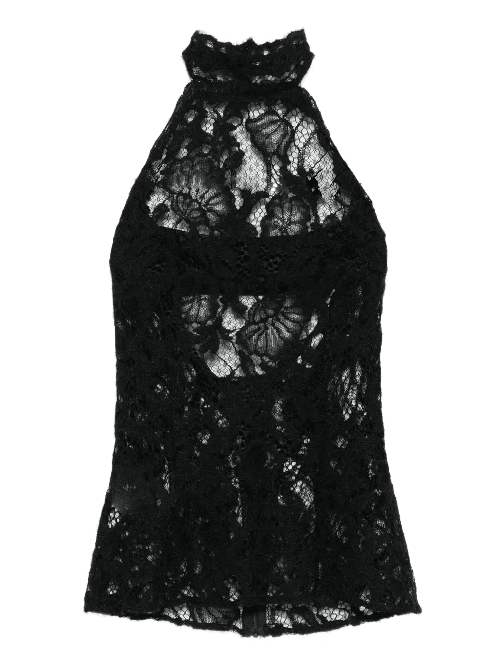 floral-lace halterneck top - Image 1
