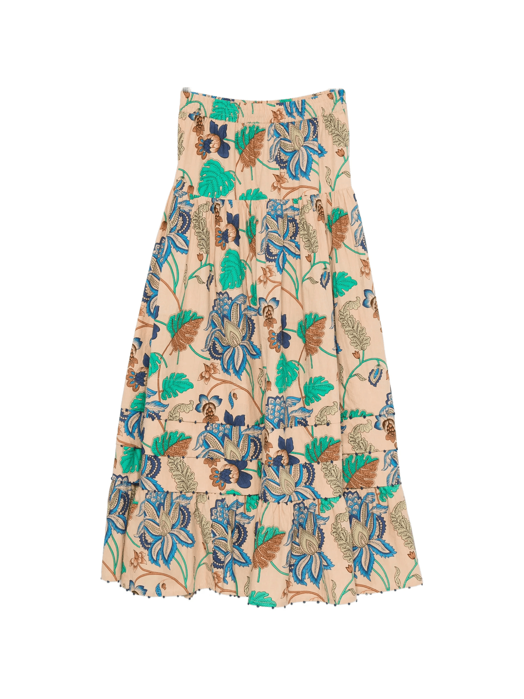 Wendy floral-print tiered long skirt - Image 1