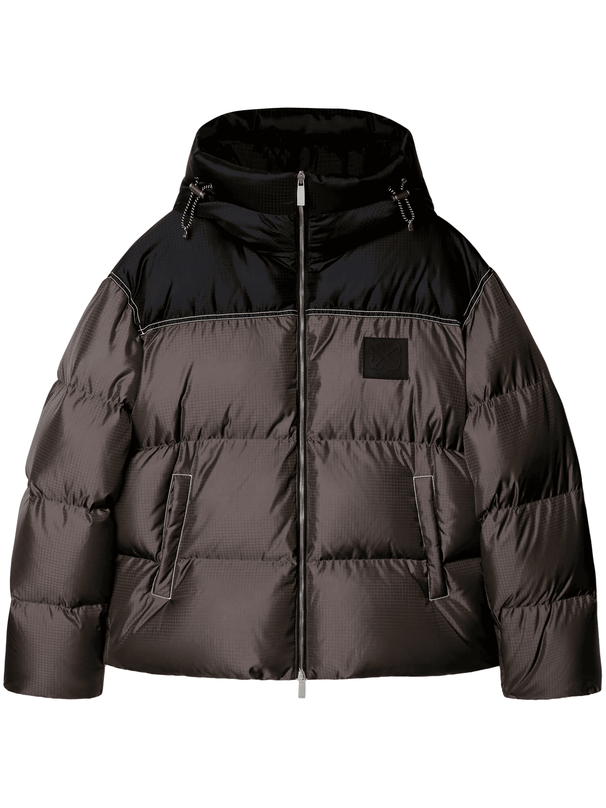logo-patch puffer jacket - Image 1