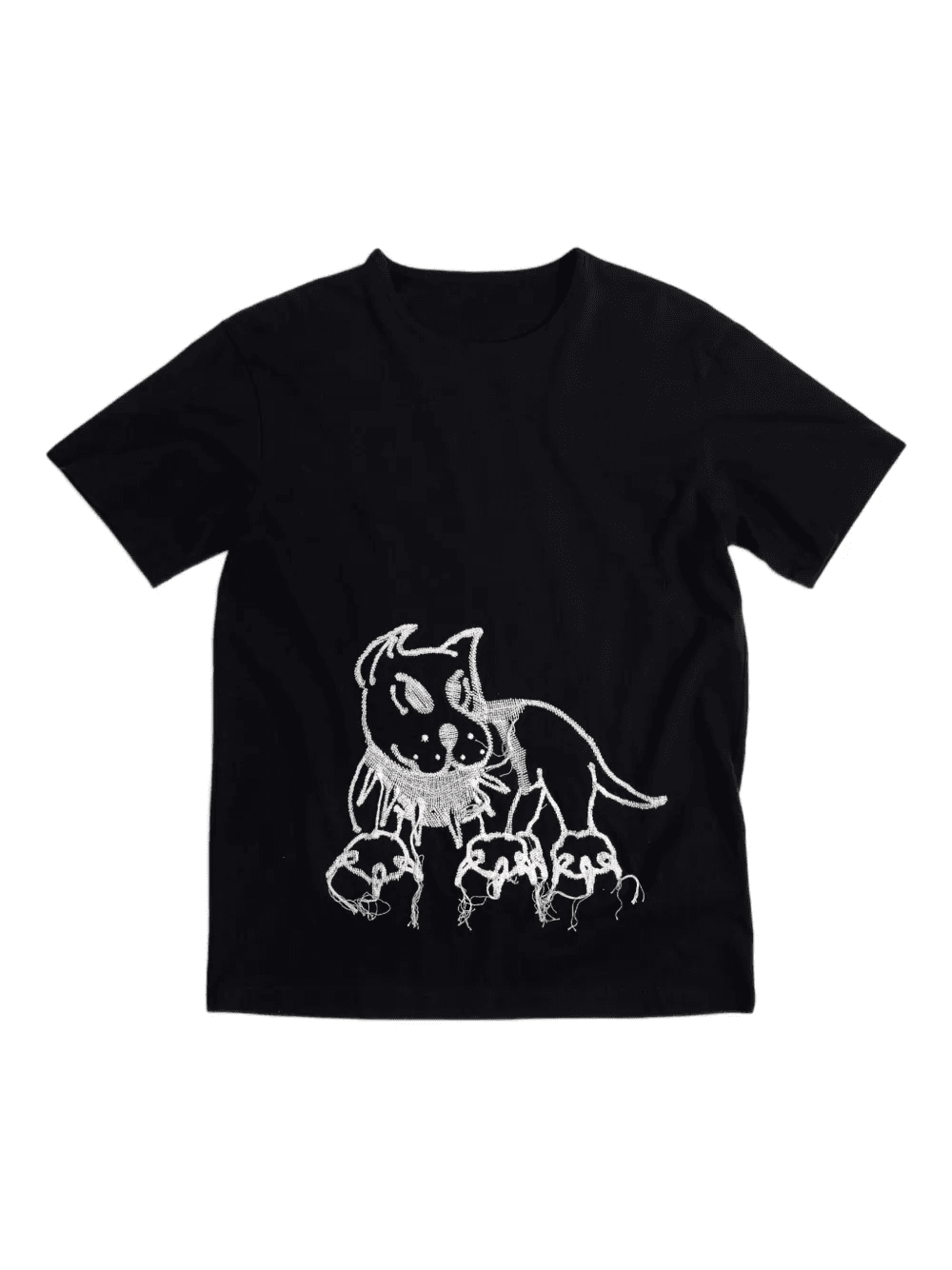 dog-embroidered T-shirt - Image 1