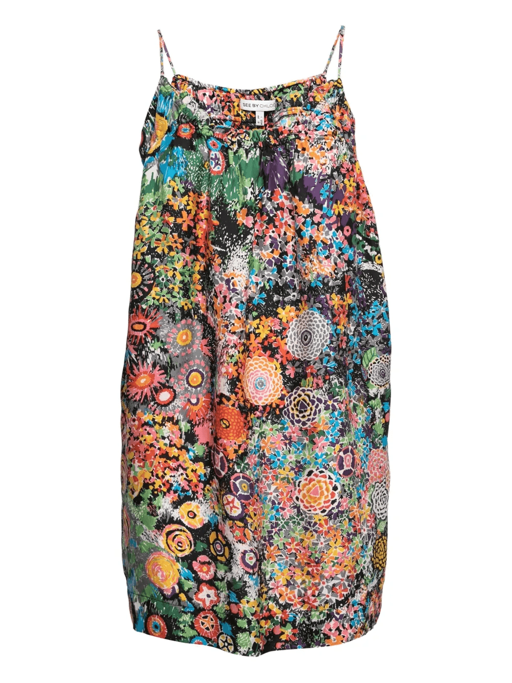 pre-owned floral-print mini dress - Image 1
