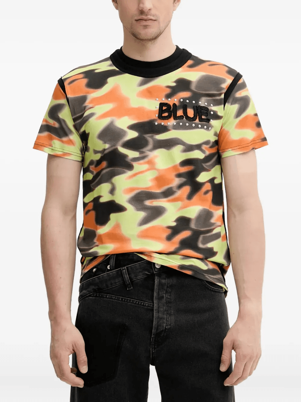 camouflage-print embellished T-shirt - Image 1