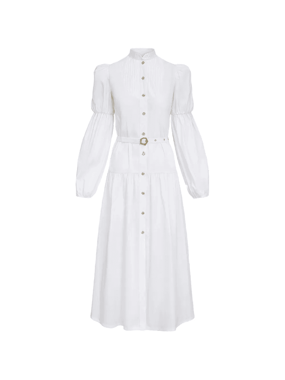 Derain long-sleeve belted dress - Image 1