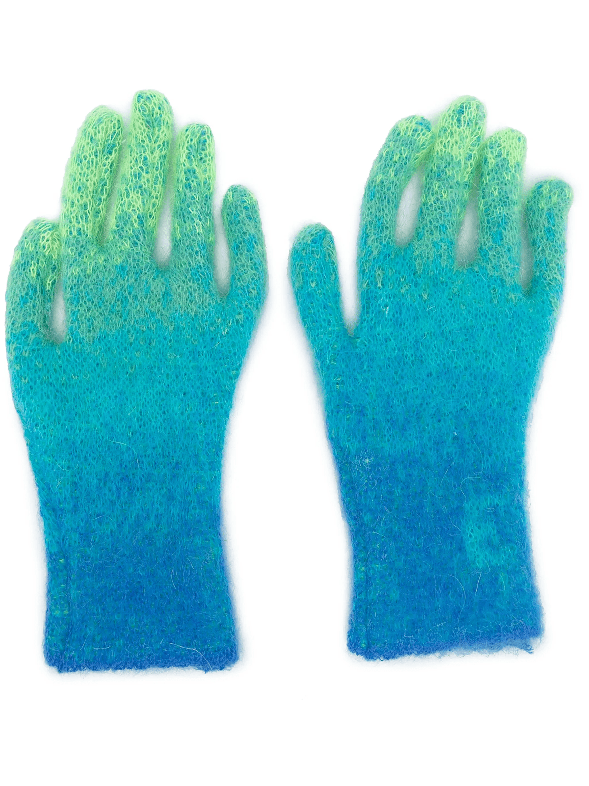logo-intarsia gradient knitted gloves - Image 1