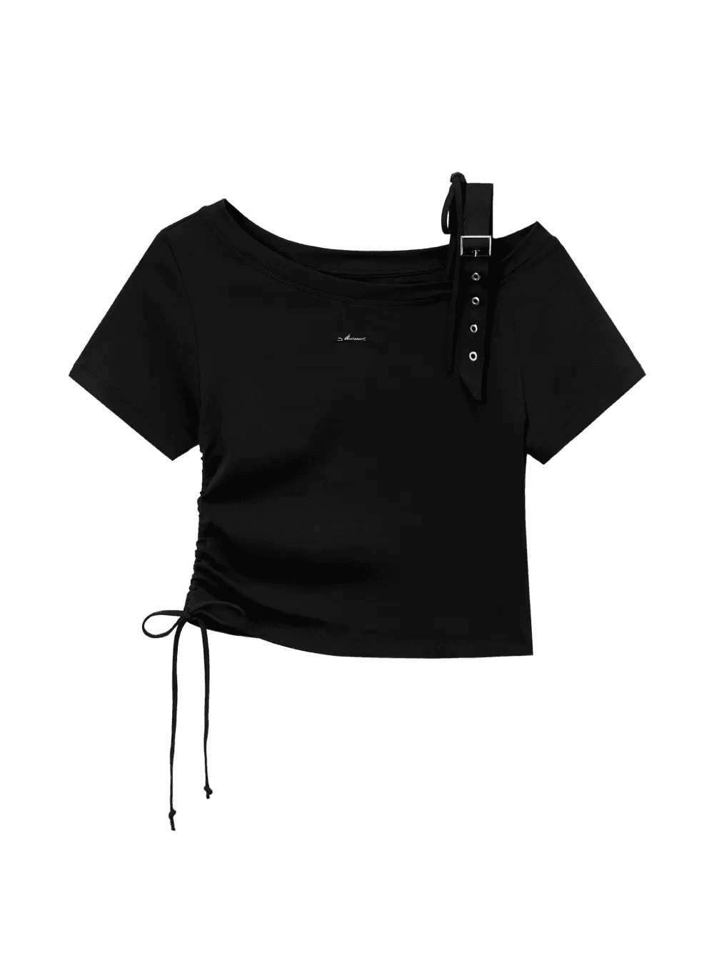 buckle short-sleeves T-shirt - Image 1