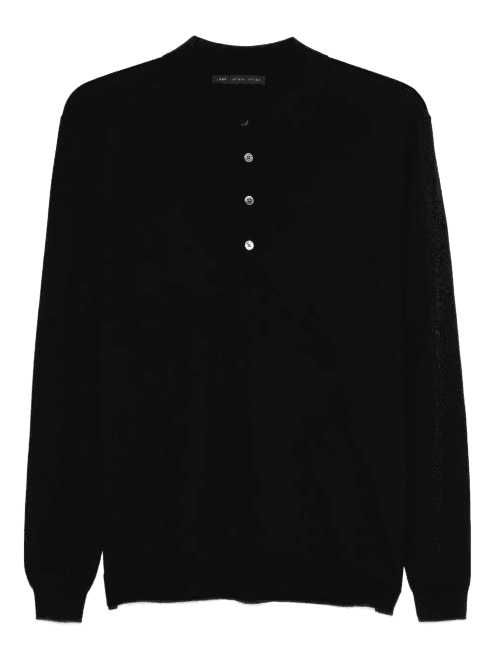 long-sleeve button polo shirt - Image 1