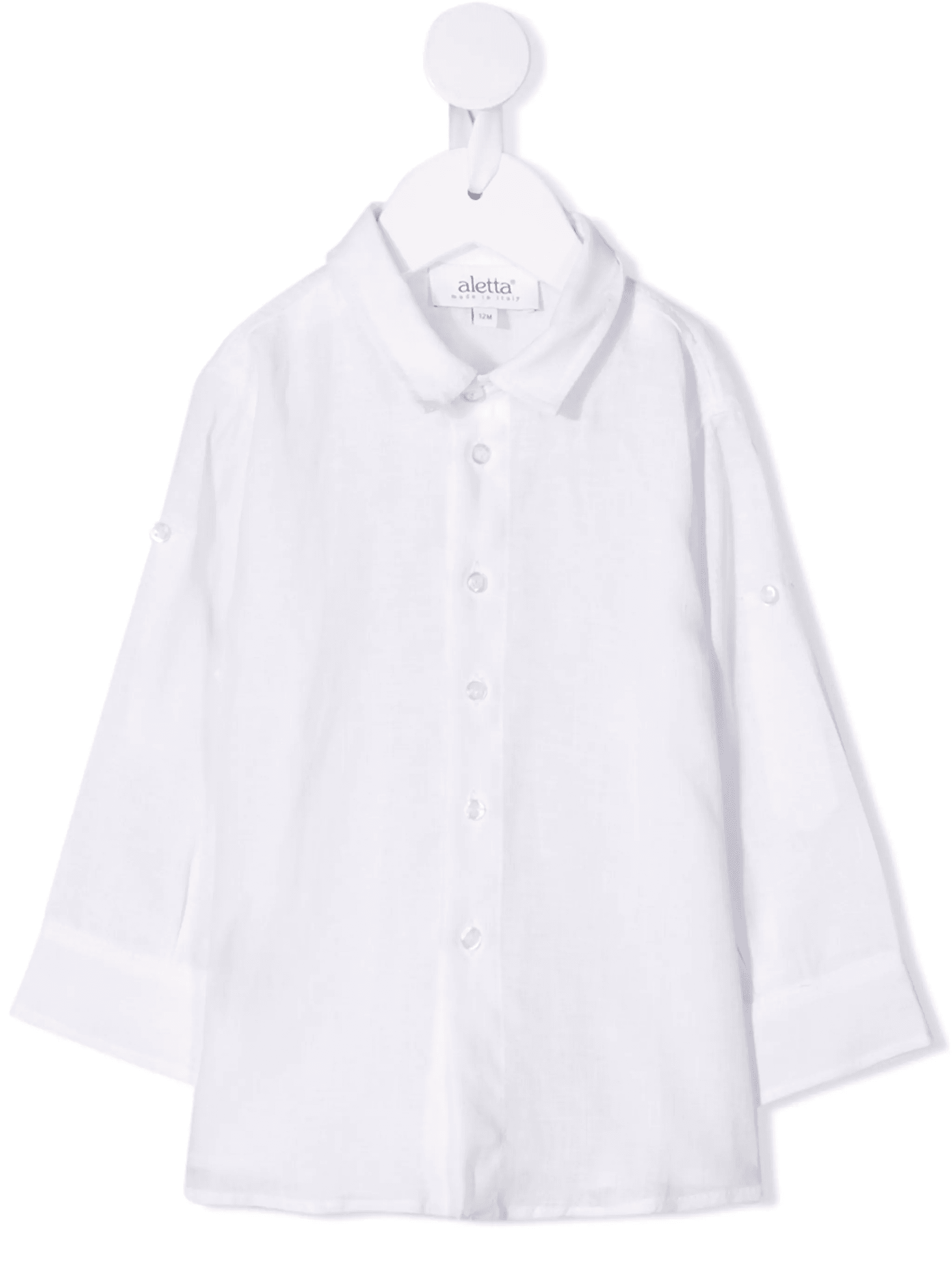 pointed collar linen shirt - Image 1