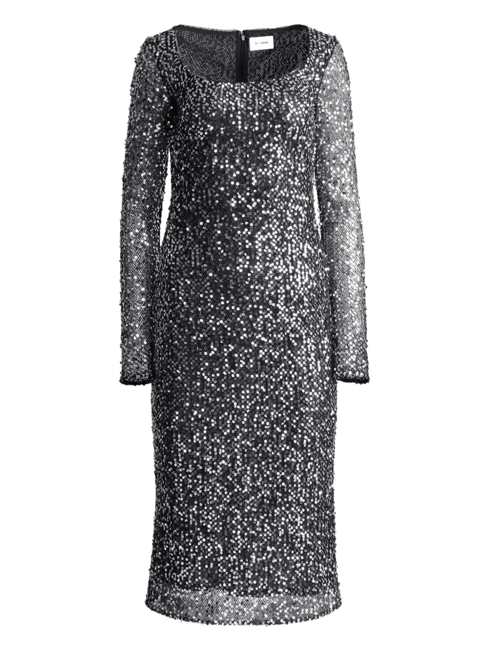 paillette scoop-neck midi dress - Image 1