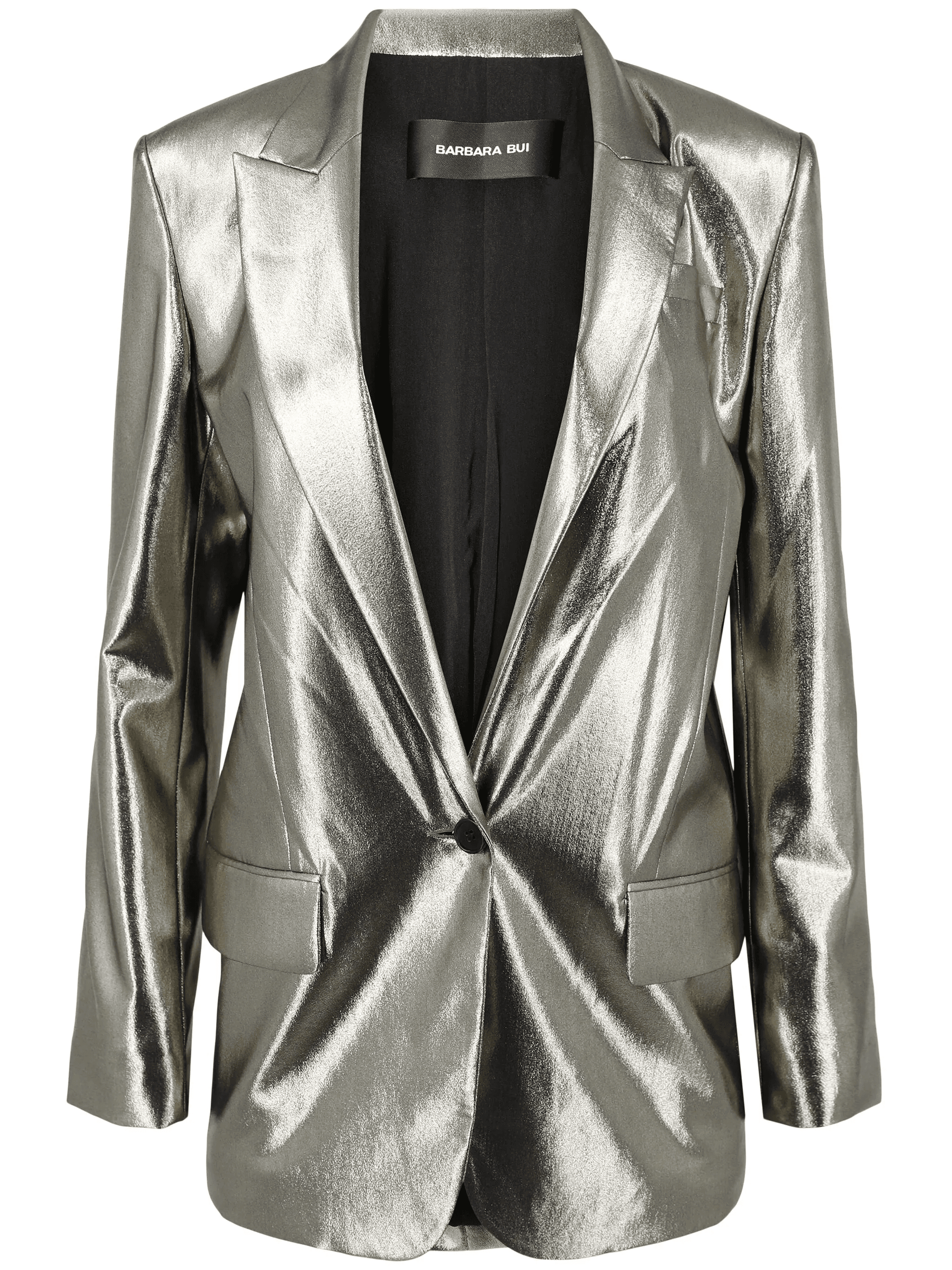metallic-effect single-breasted blazer - Image 1
