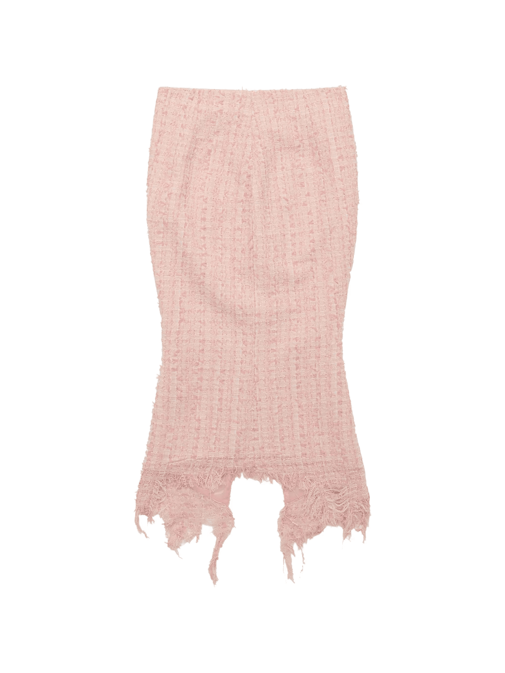 back-slit fringed midi skirt - Image 1