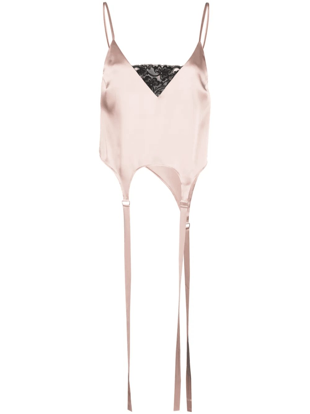 lace-panel satin camisole top - Image 1