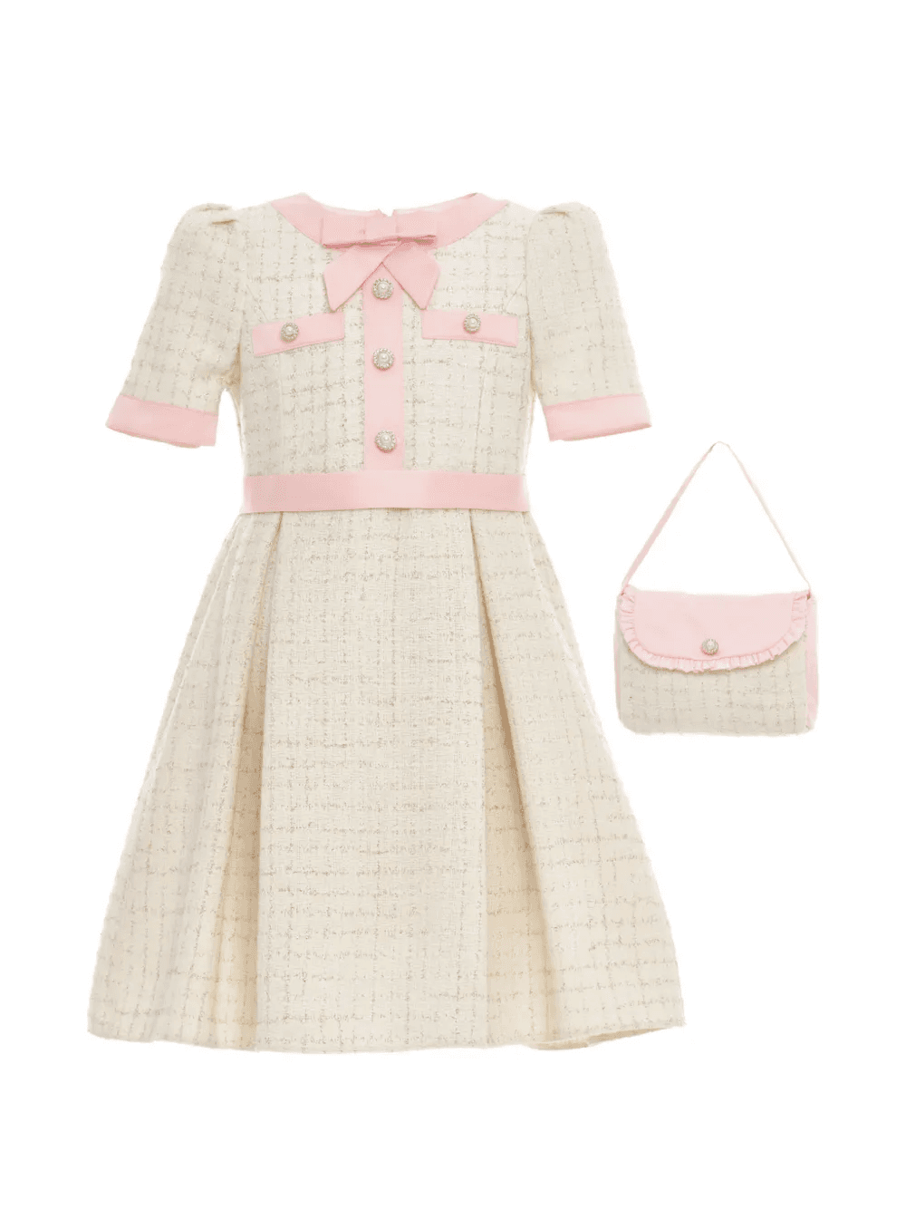 bow-embellished button-up dress - Image 1