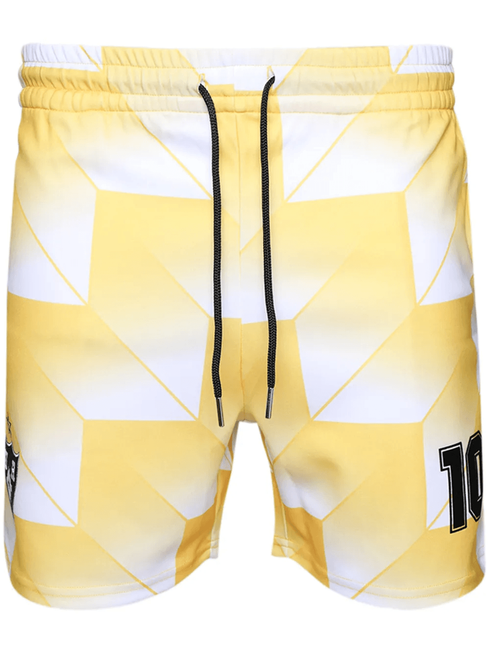 Soccer geometric-print drawstring shorts - Image 1