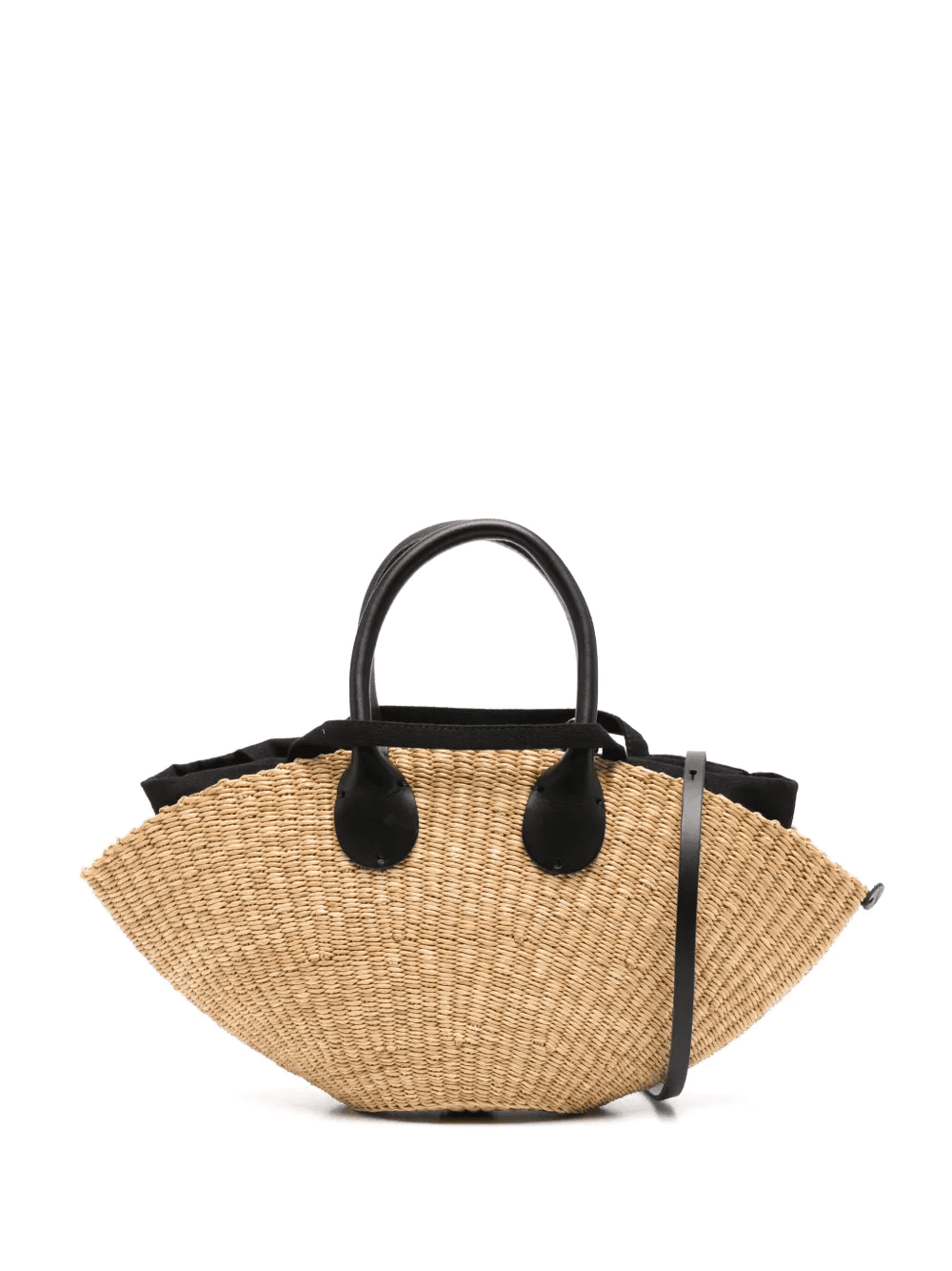 trapeze straw tote bag - Image 1