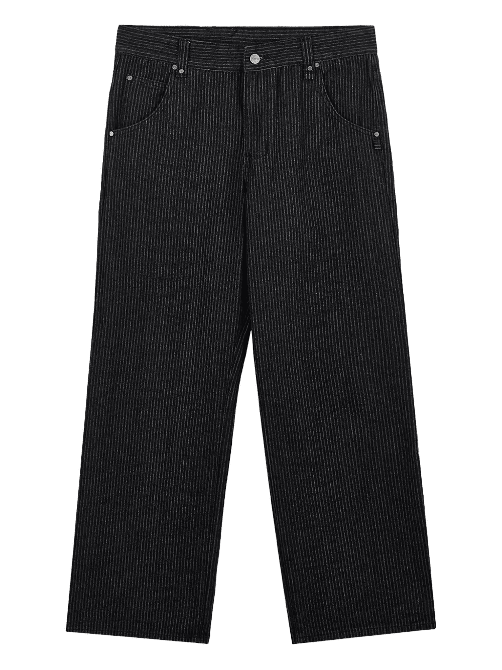 pinstripe wide-leg jeans - Image 1