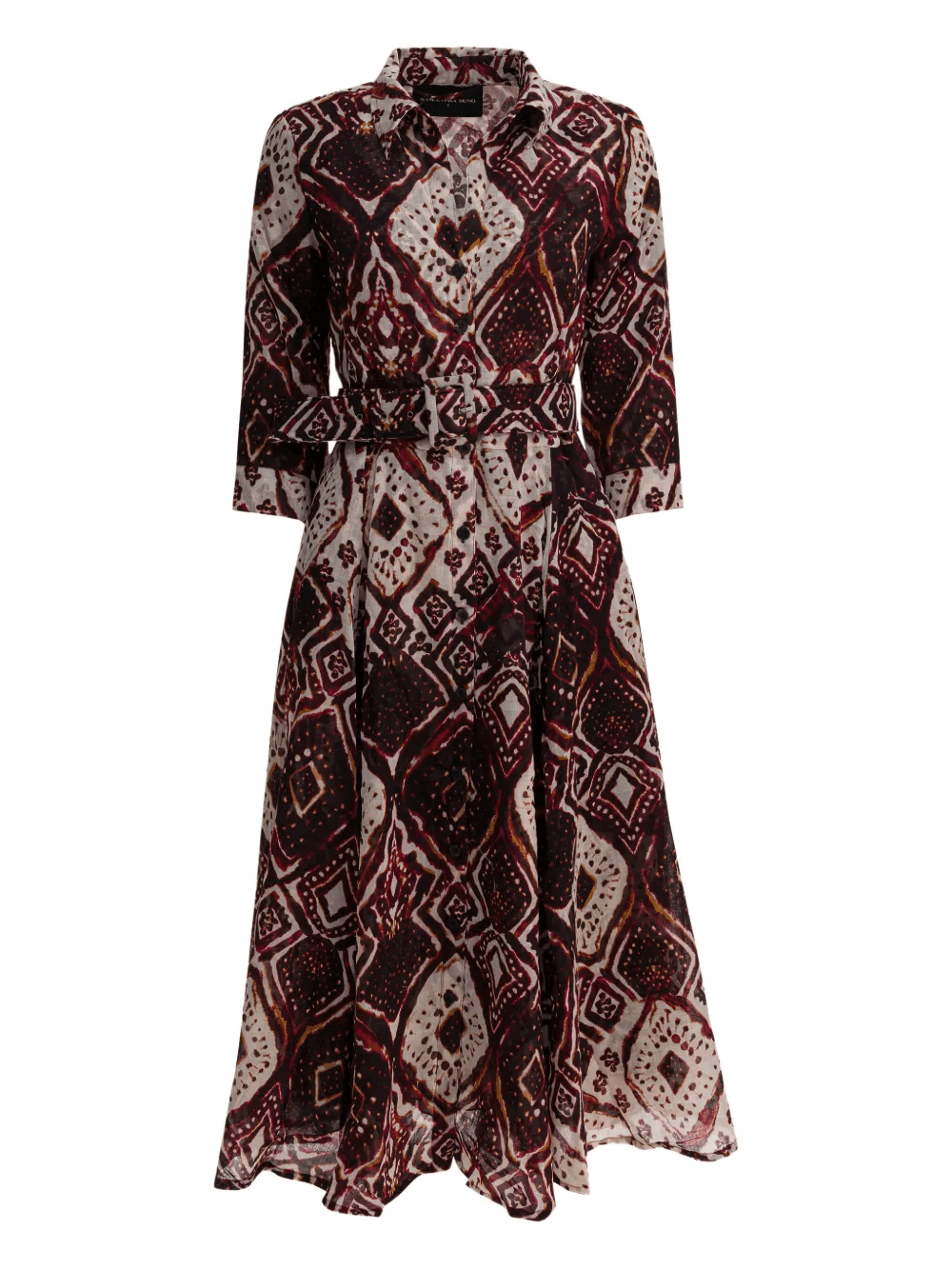 belted printed dress - Image 1