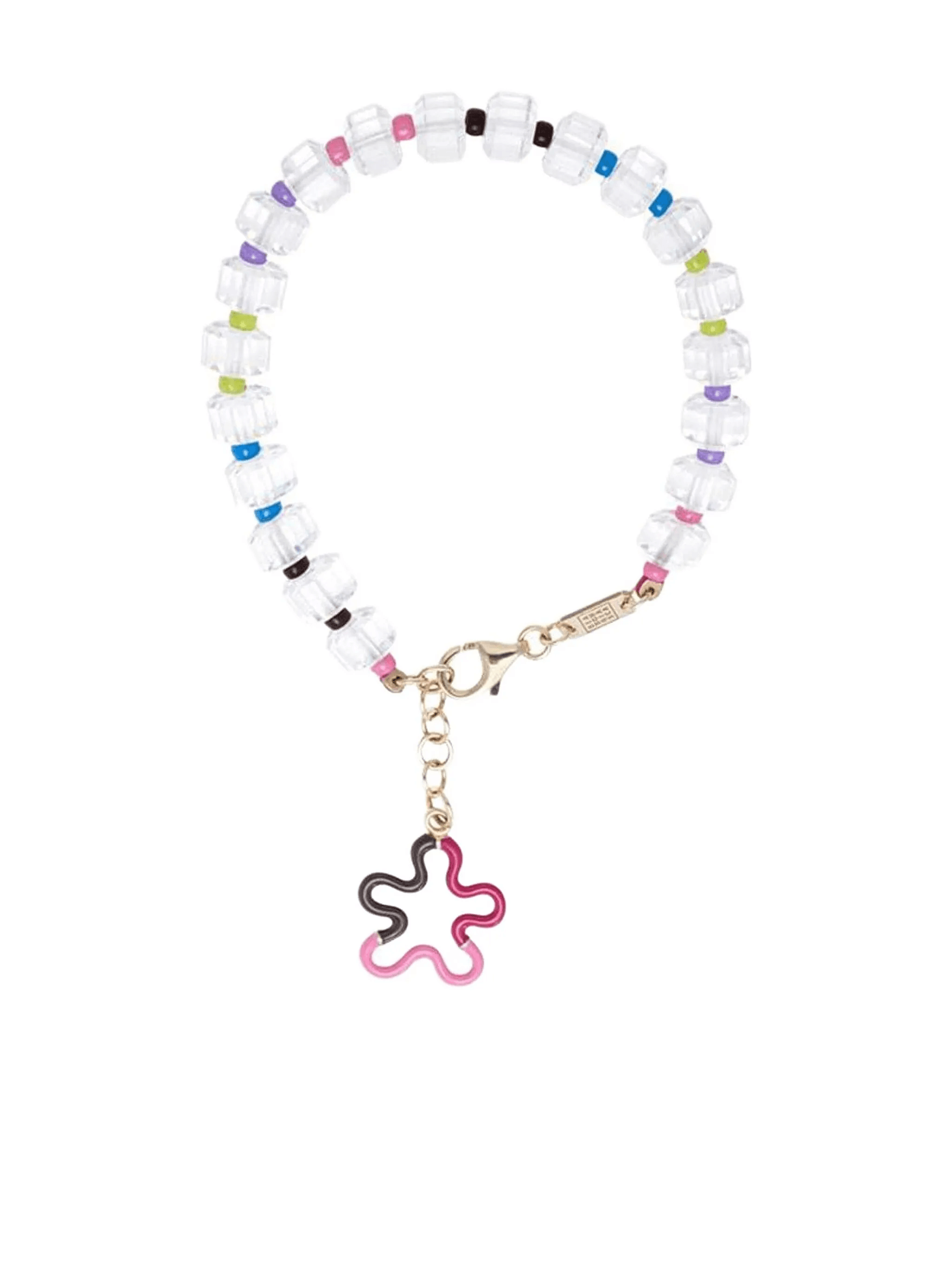 9K yellow gold floral-embellishment bracelet - Image 1