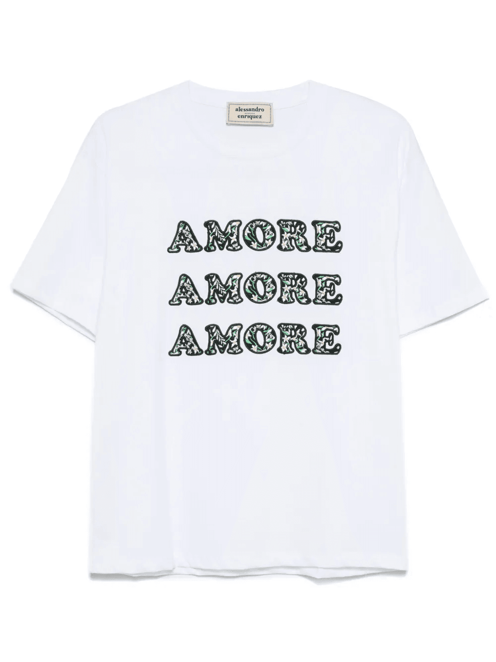 text-embroidered T-shirt - Image 1