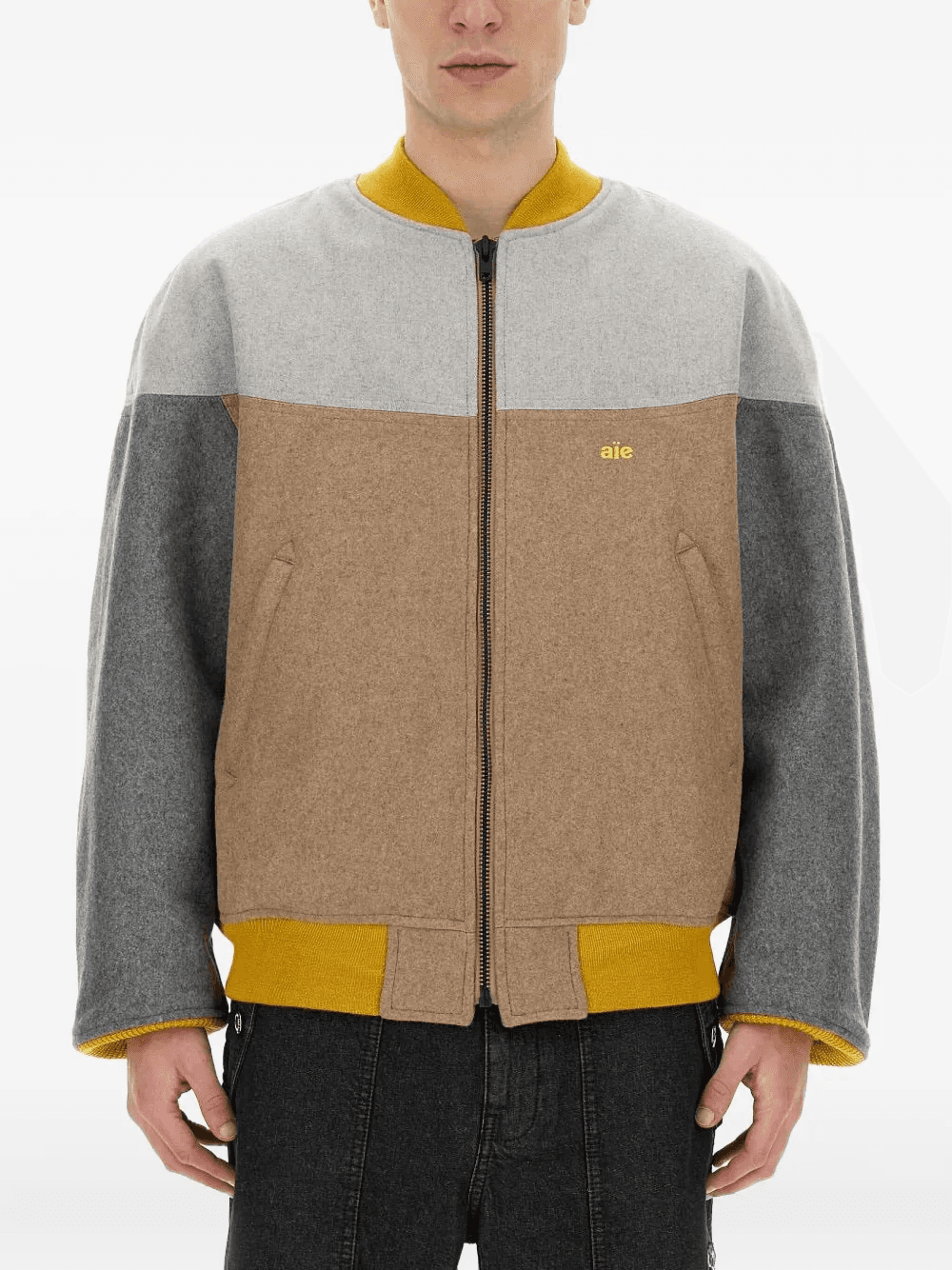 colour-block bomber jacket - Image 1