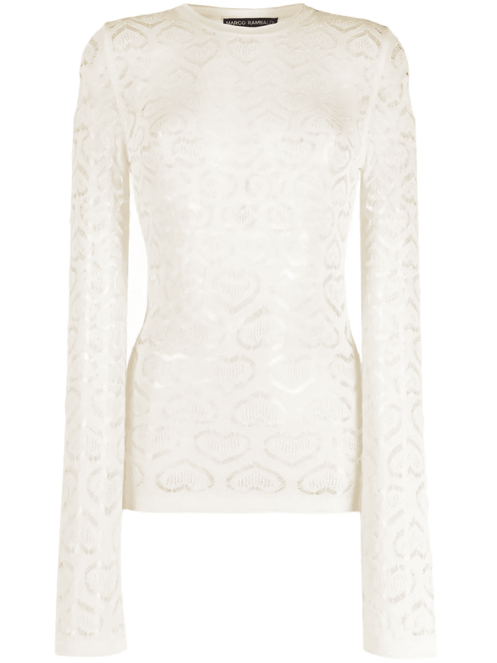 heart-motif long-sleeved top - Image 1