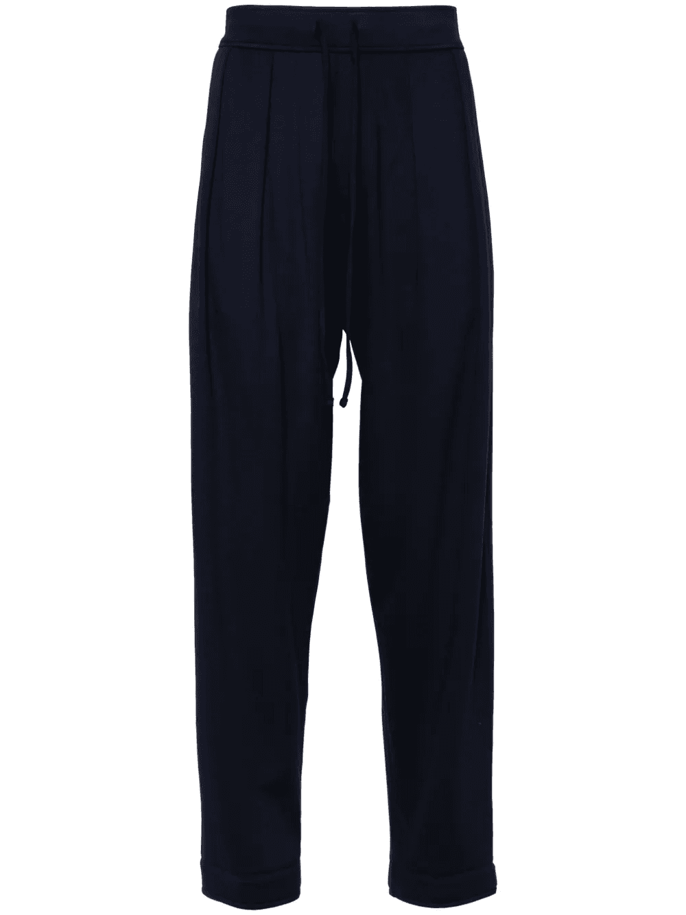 logo-embroidered inverted-pleat track pants - Image 1
