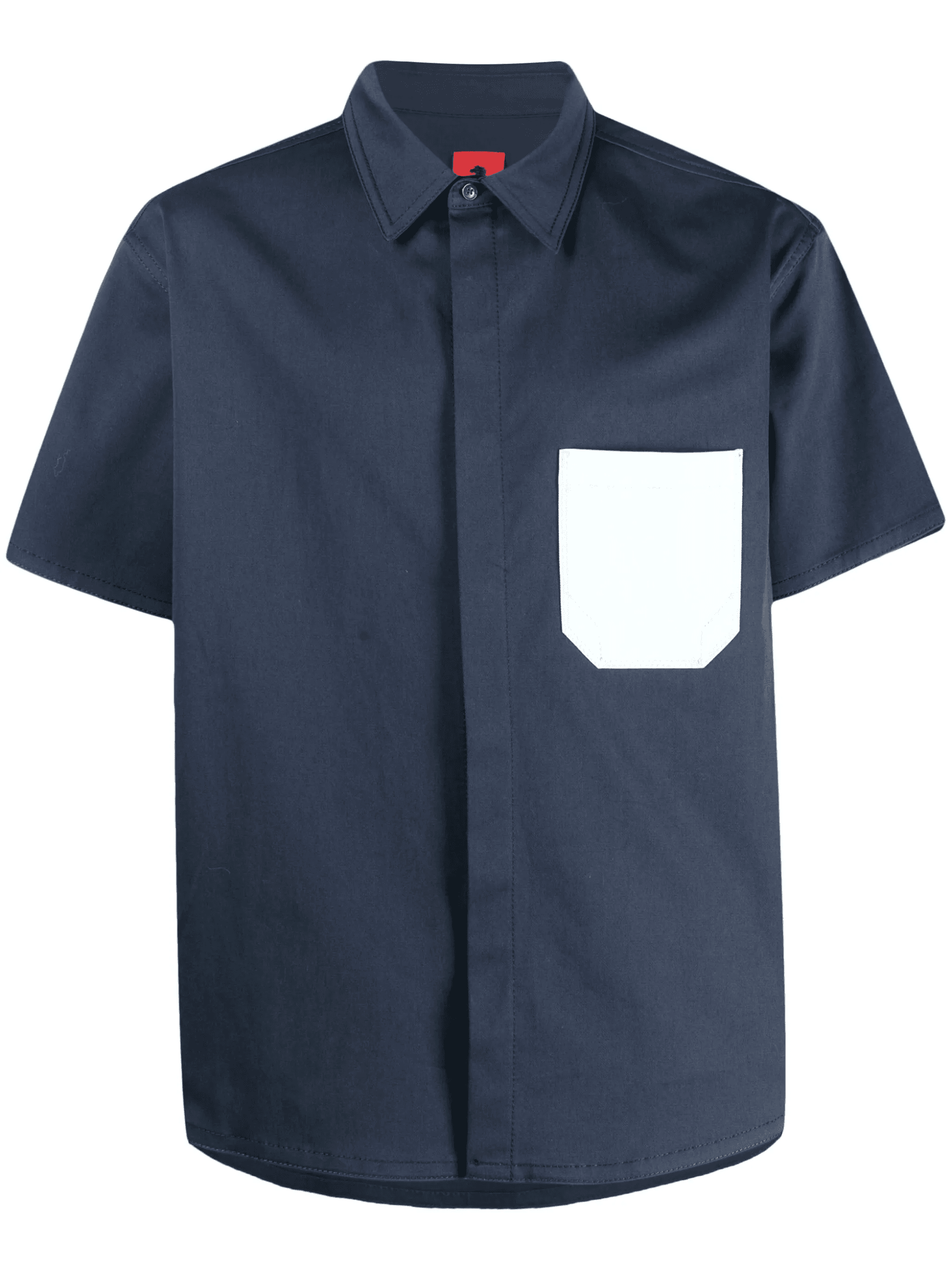 contrast-pocket short-sleeve shirt - Image 1