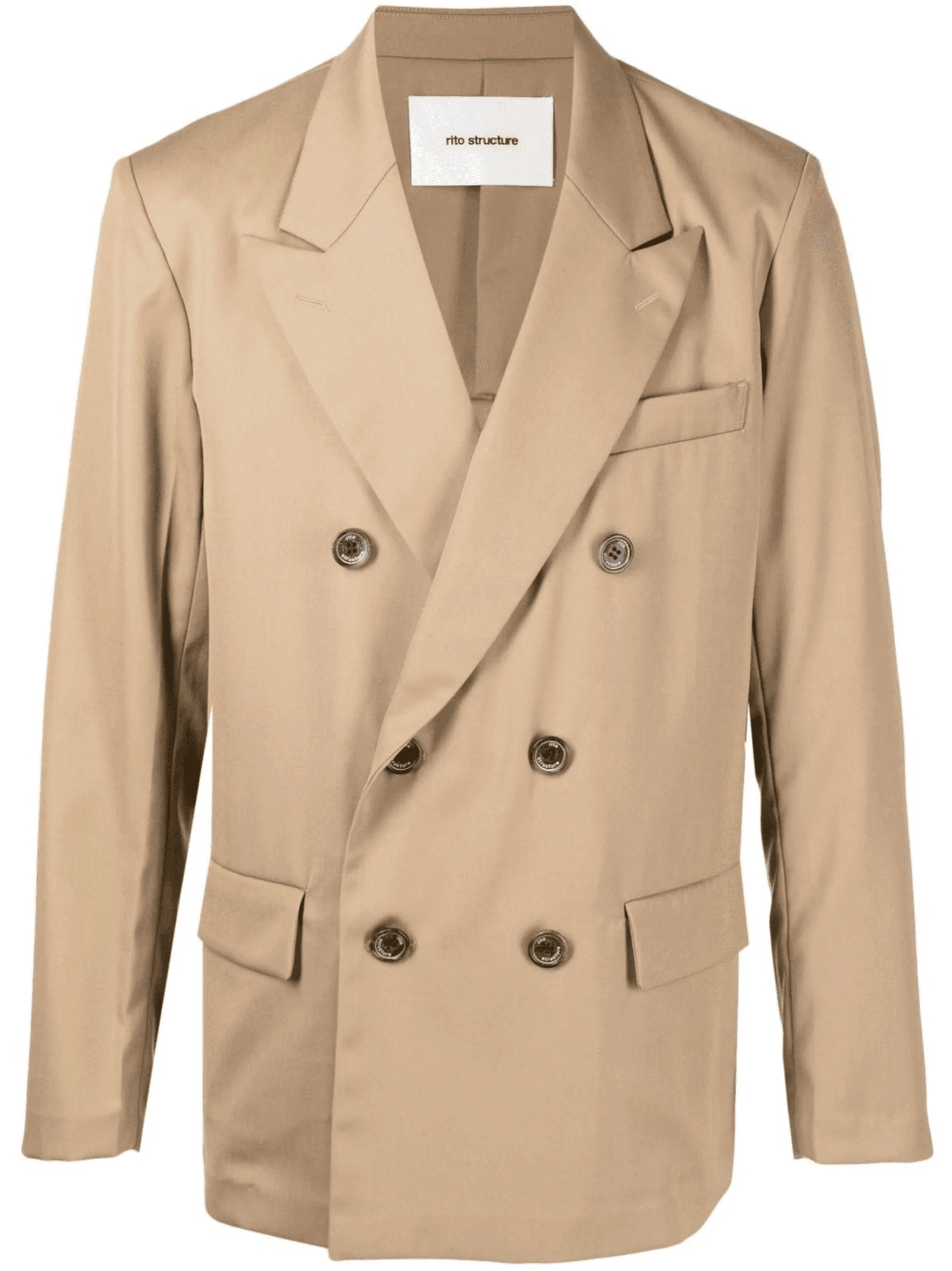 double-breasted fitted blazer - Image 1