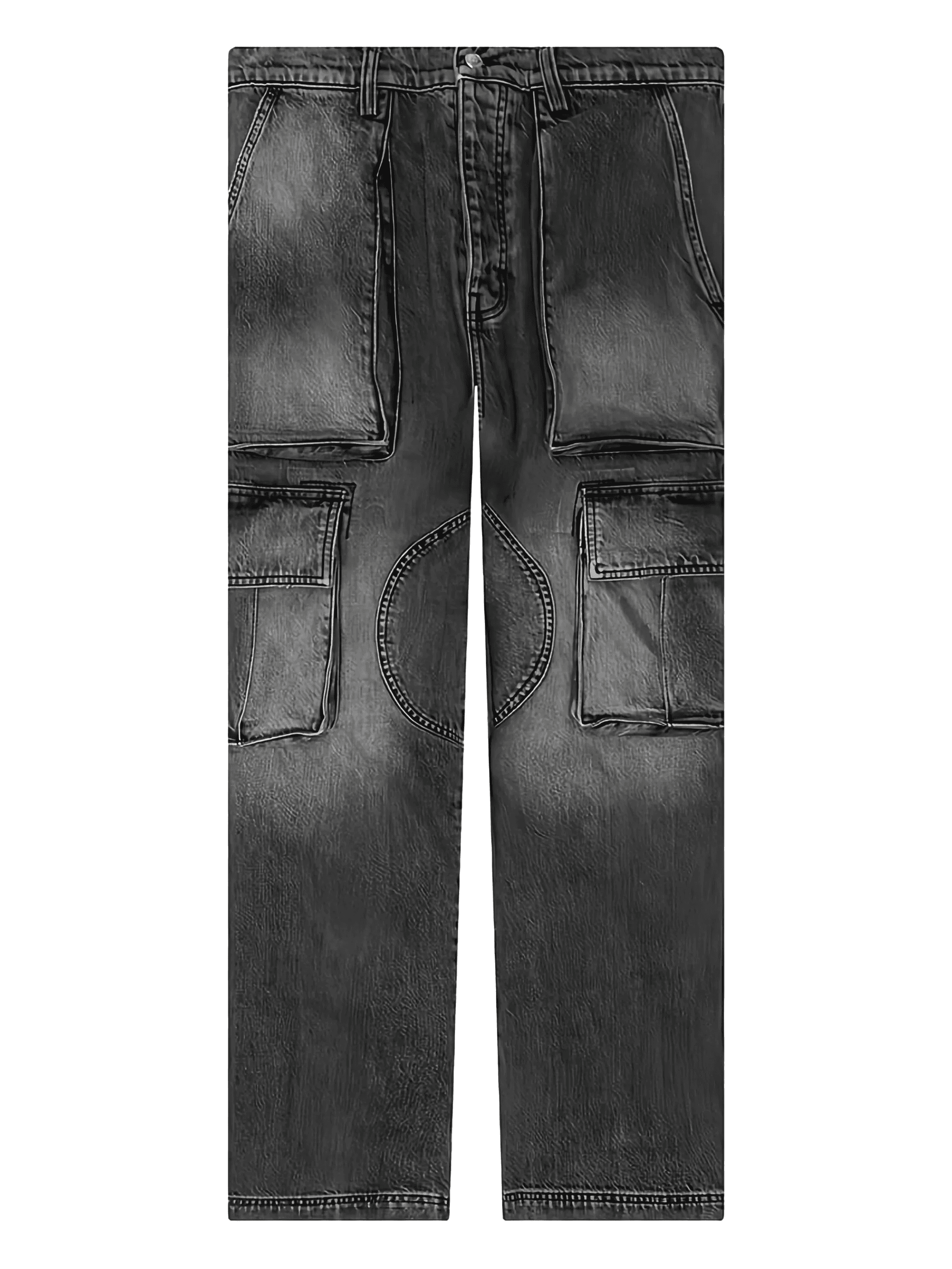 logo-patch cargo jeans - Image 1