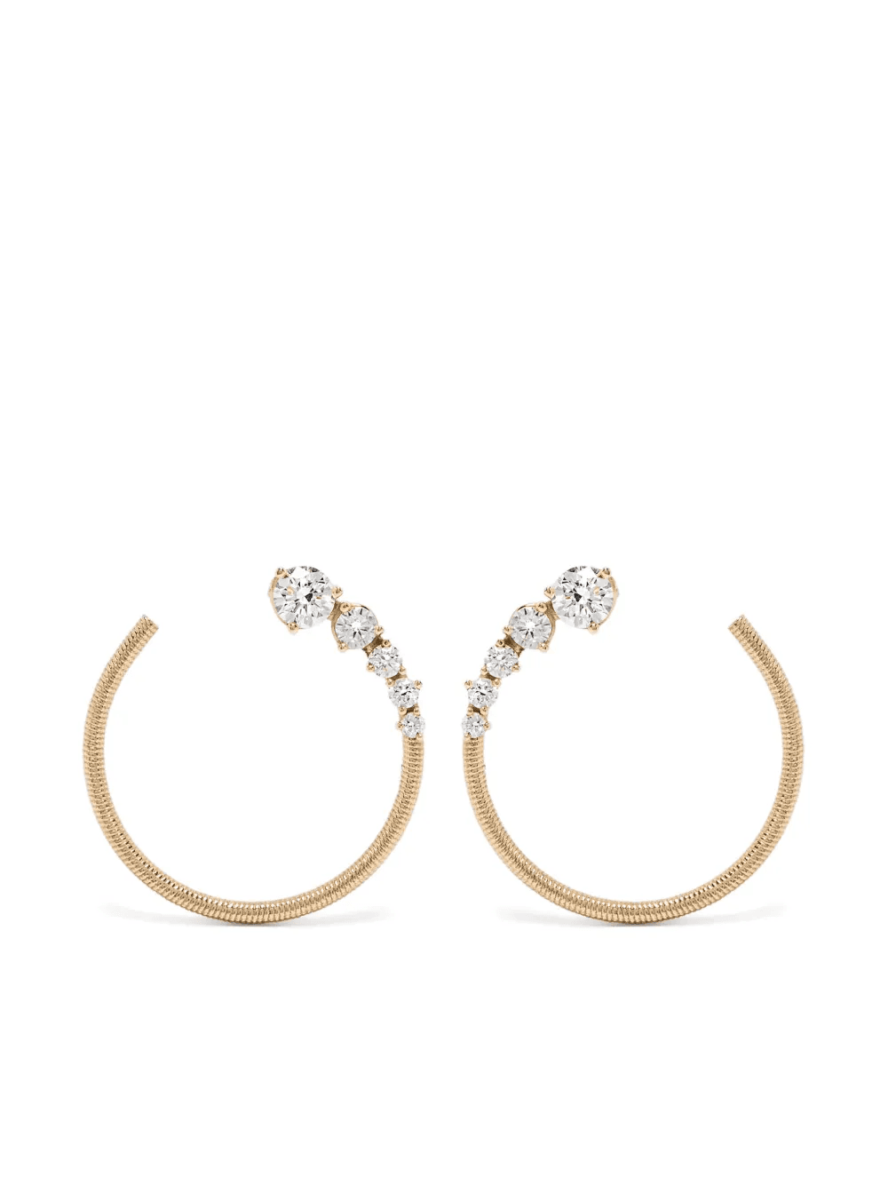 18kt yellow gold Cabo Rueda diamond earrings - Image 1