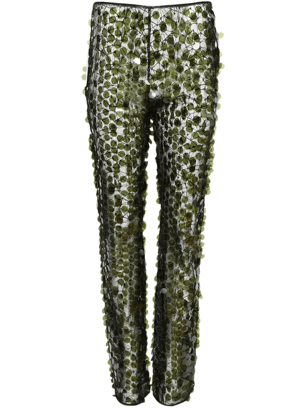 sequinned flared trousers - Image 1
