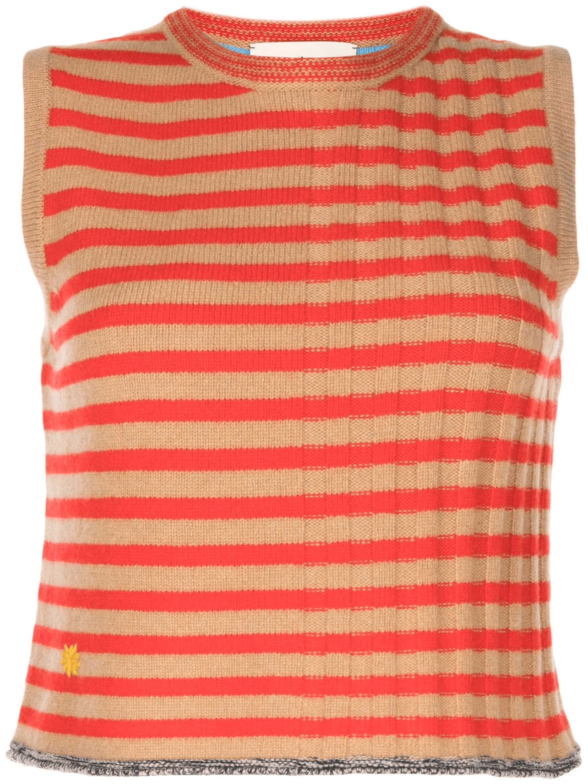 sleeveless ribbed-knit top - Image 1