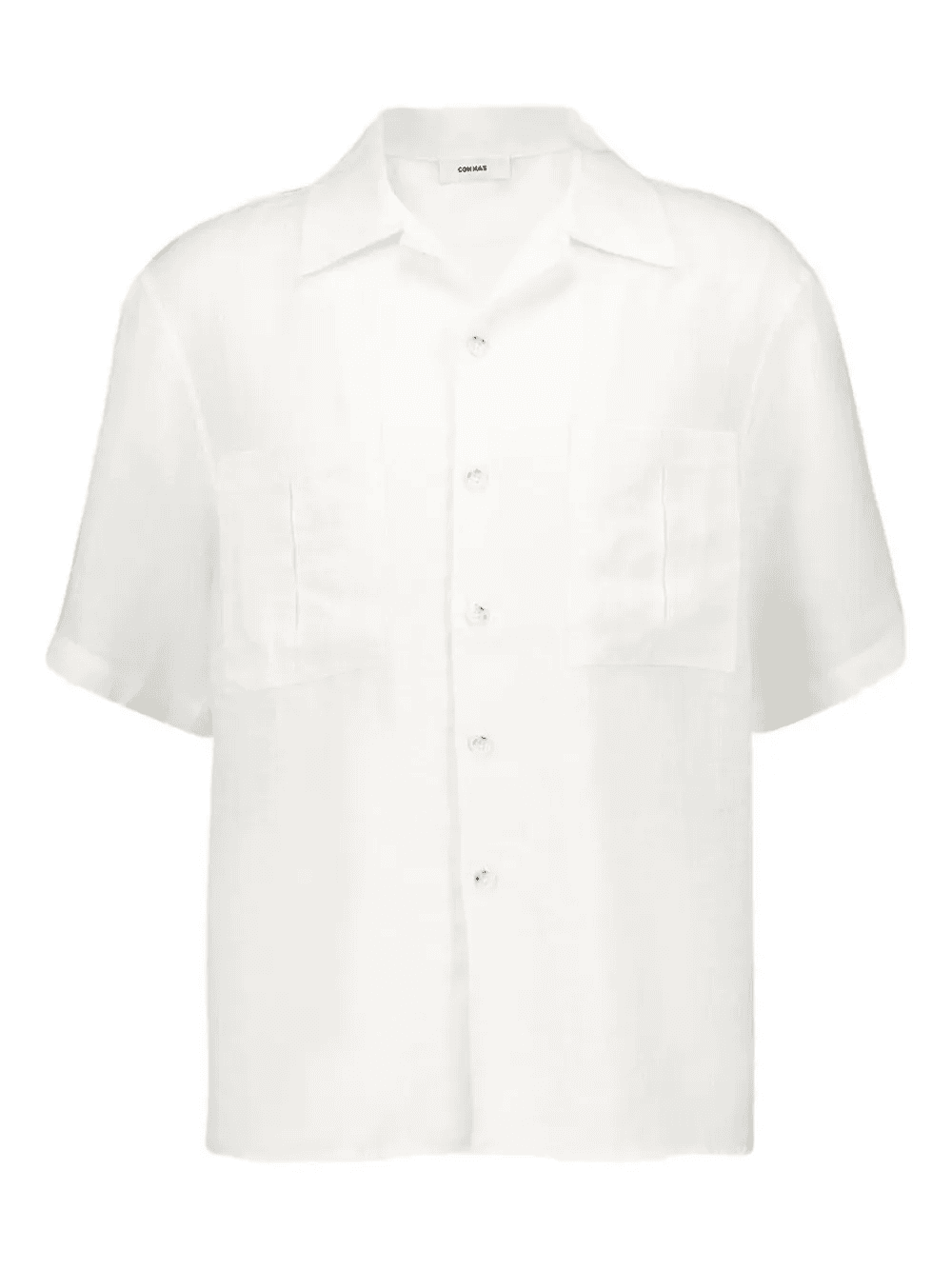 V-neck patch-pocket shirt - Image 1