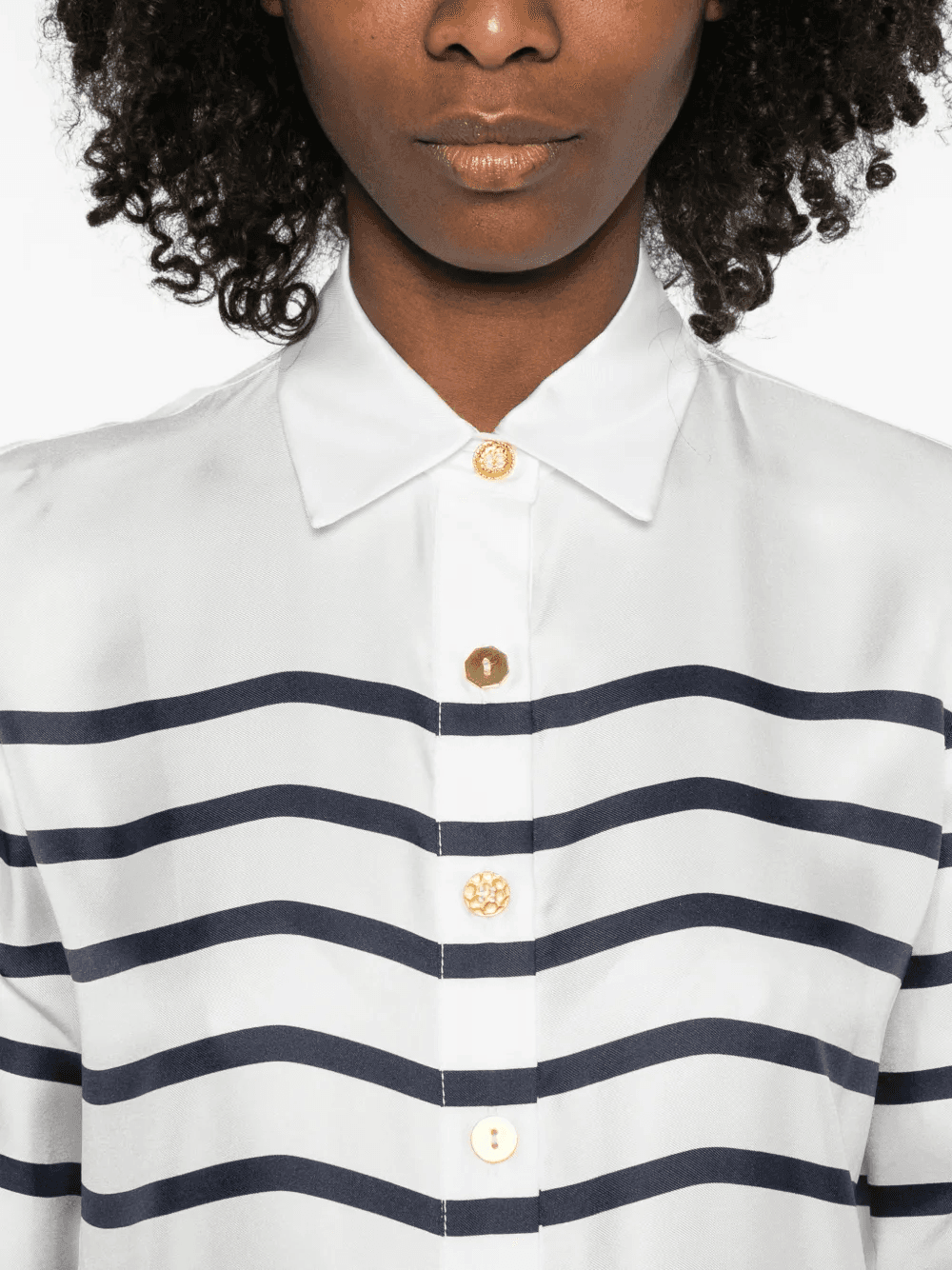 striped buttoned top - Image 1