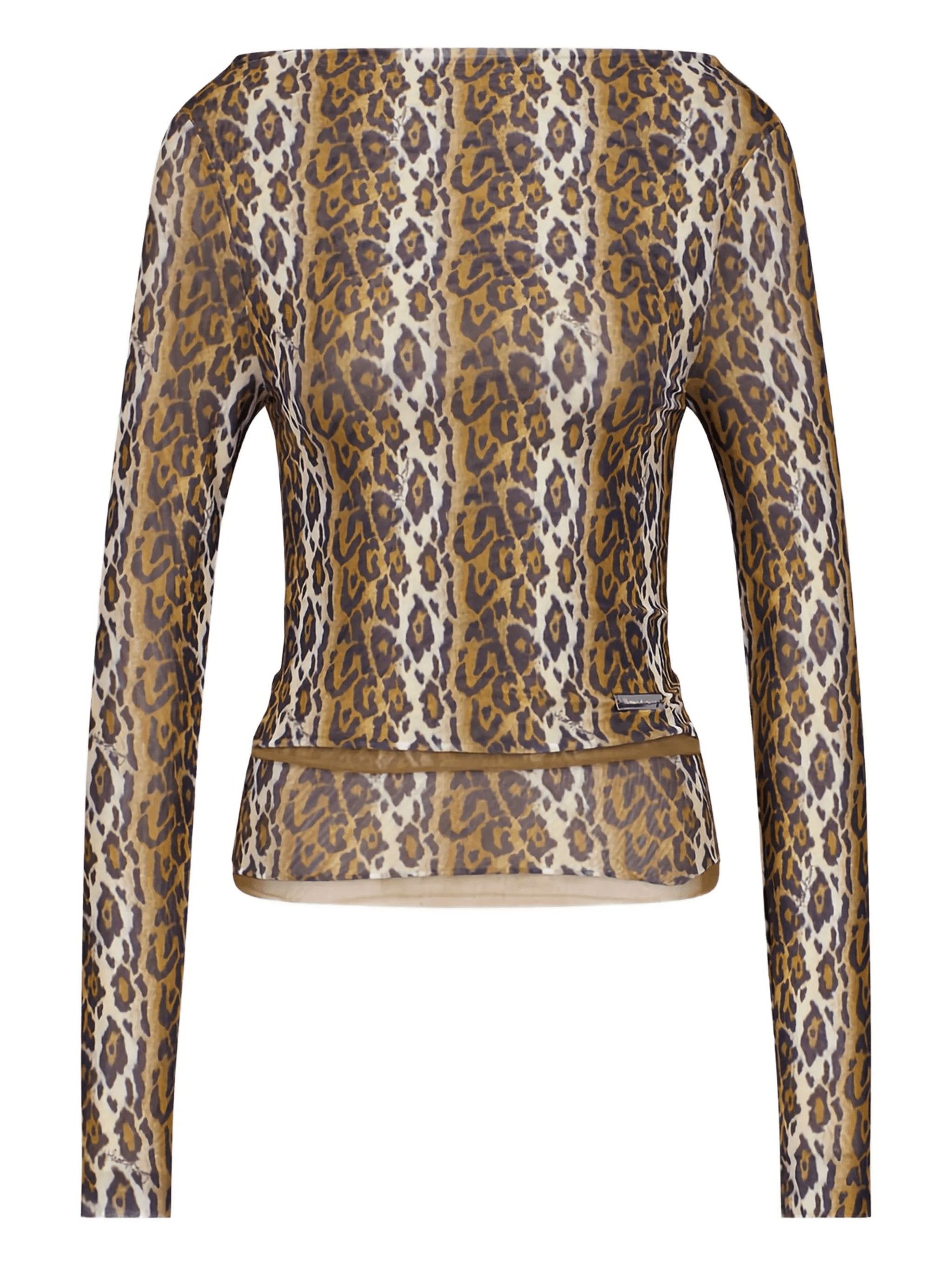 animal-print long-sleeve top - Image 1