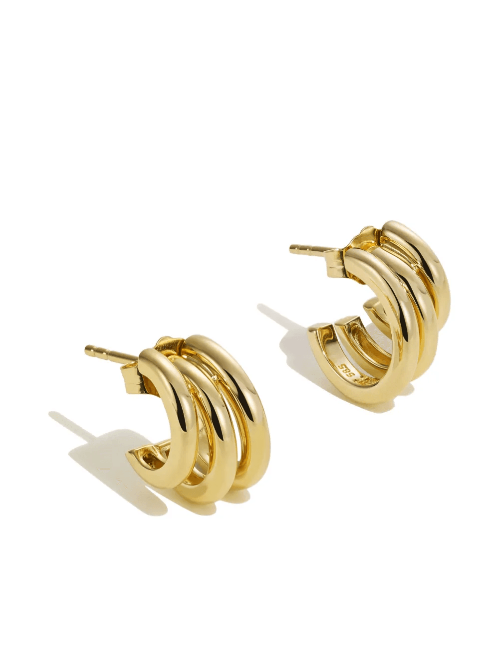 14K gold stack earrings - Image 1
