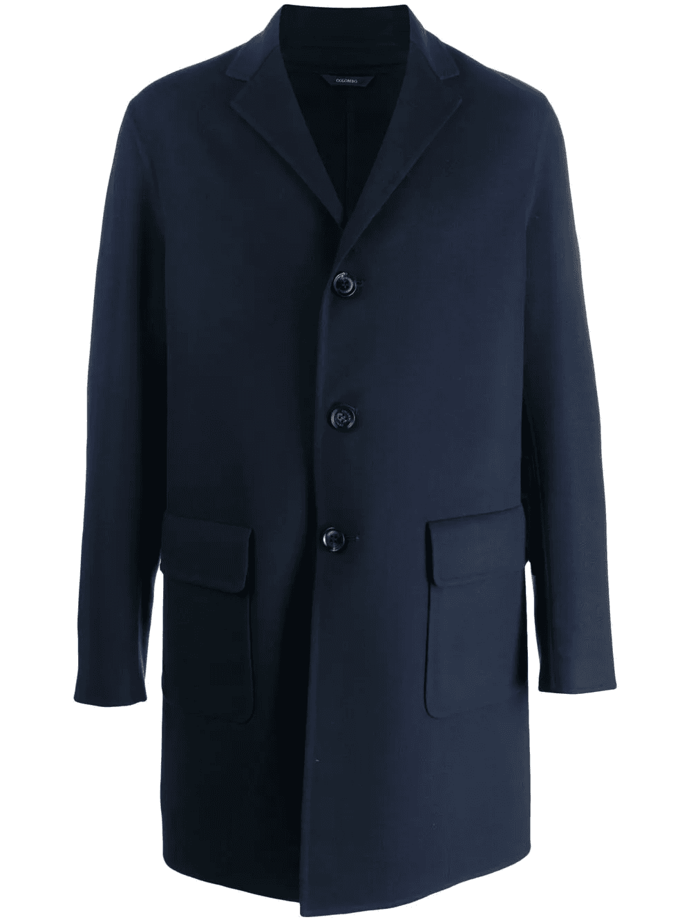 notched-collar single-breasted coat - Image 1