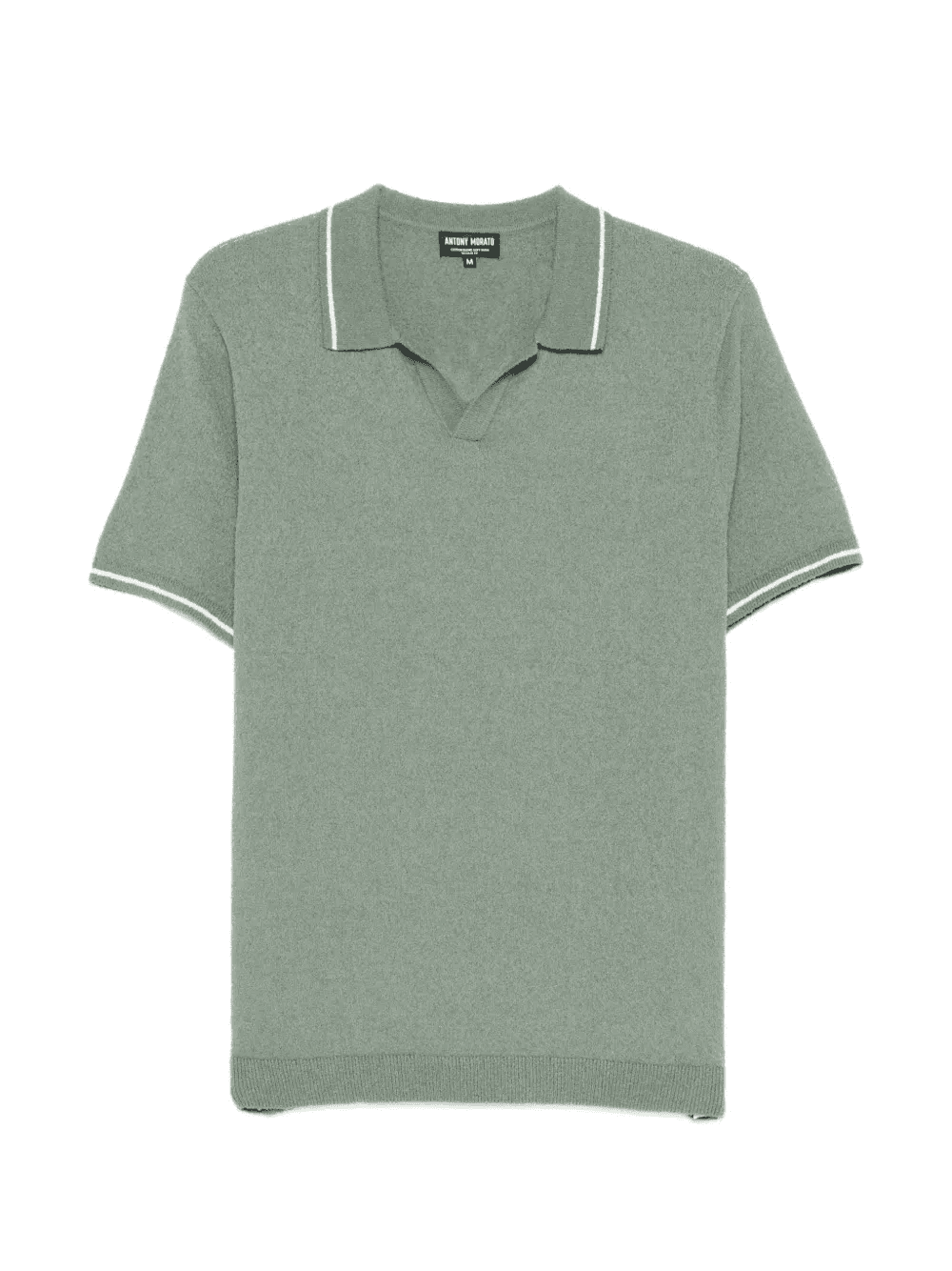 piped polo-collar T-shirt - Image 1